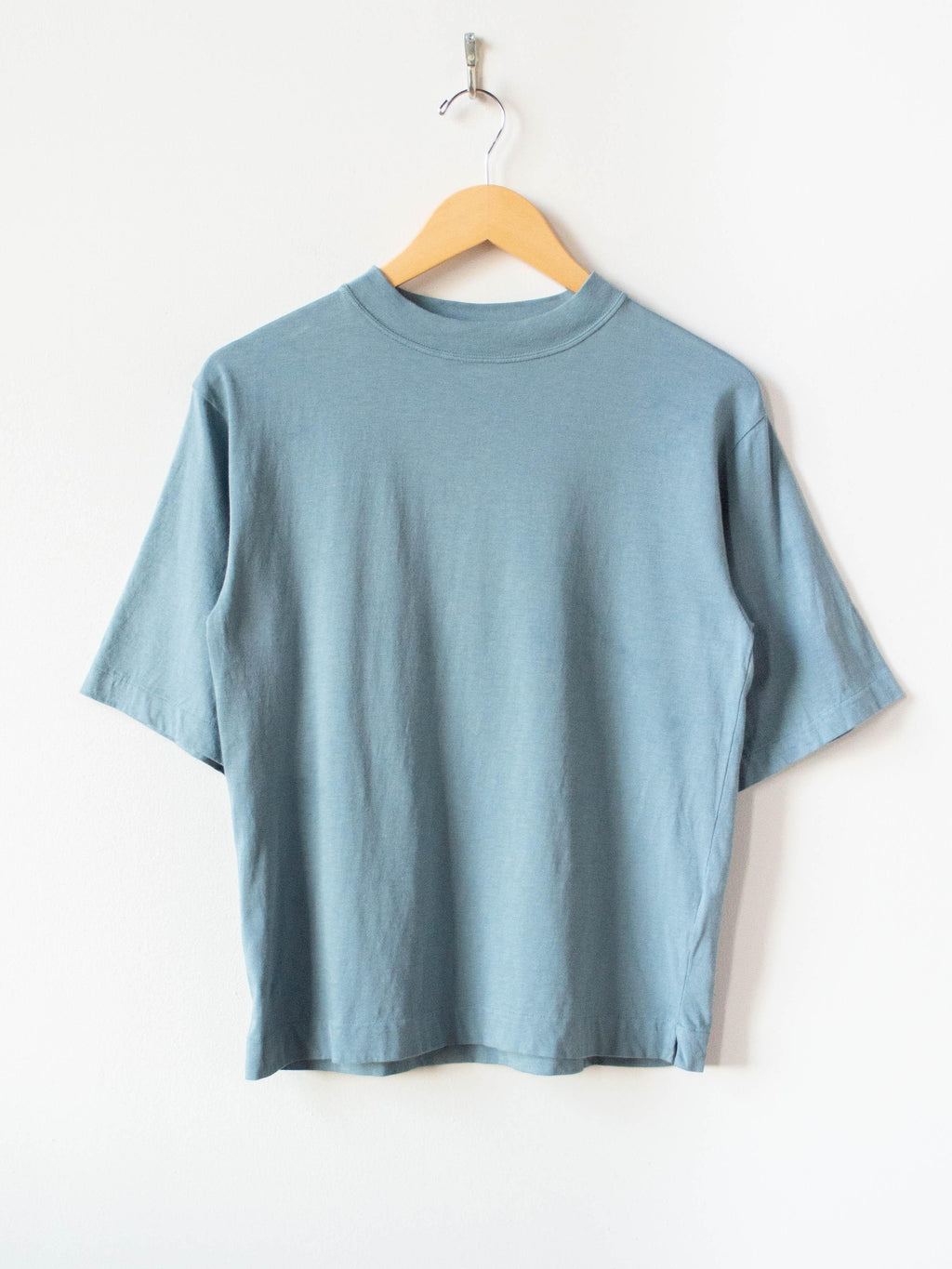 Namu Shop - Phlannel Light Suvin Cotton Half-sleeve T-shirt - Blue