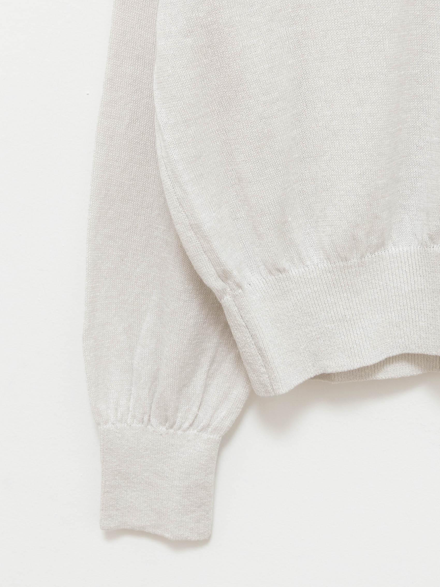Namu Shop - Phlannel Linen Cotton Crewneck Cardigan - White