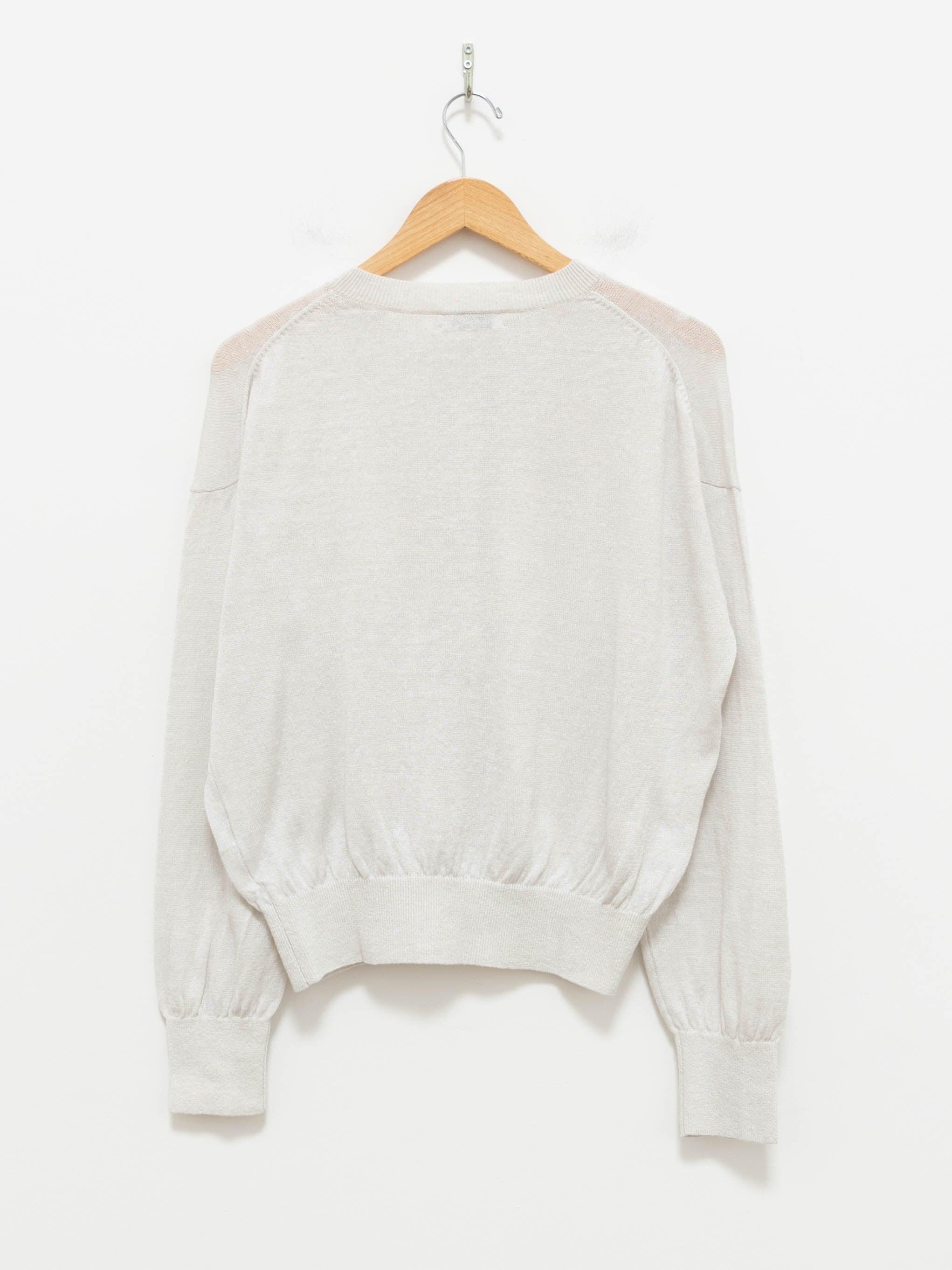 Namu Shop - Phlannel Linen Cotton Crewneck Cardigan - White