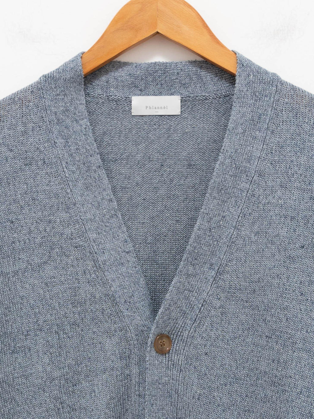 Namu Shop - Phlannel Linen Cotton Guernsey Cardigan - Blue