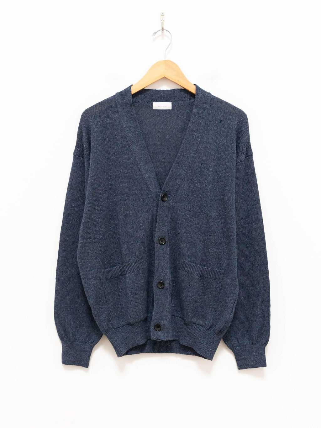 Namu Shop - Phlannel Linen Cotton Guernsey Cardigan - Indigo