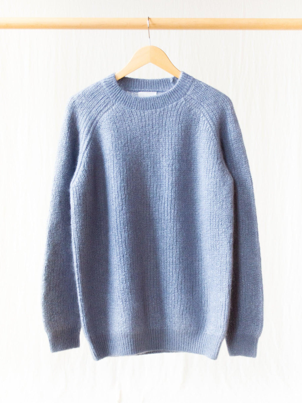 Namu Shop - Phlannel Mohair Silk Rib Stitch Sweater - Pale Blue
