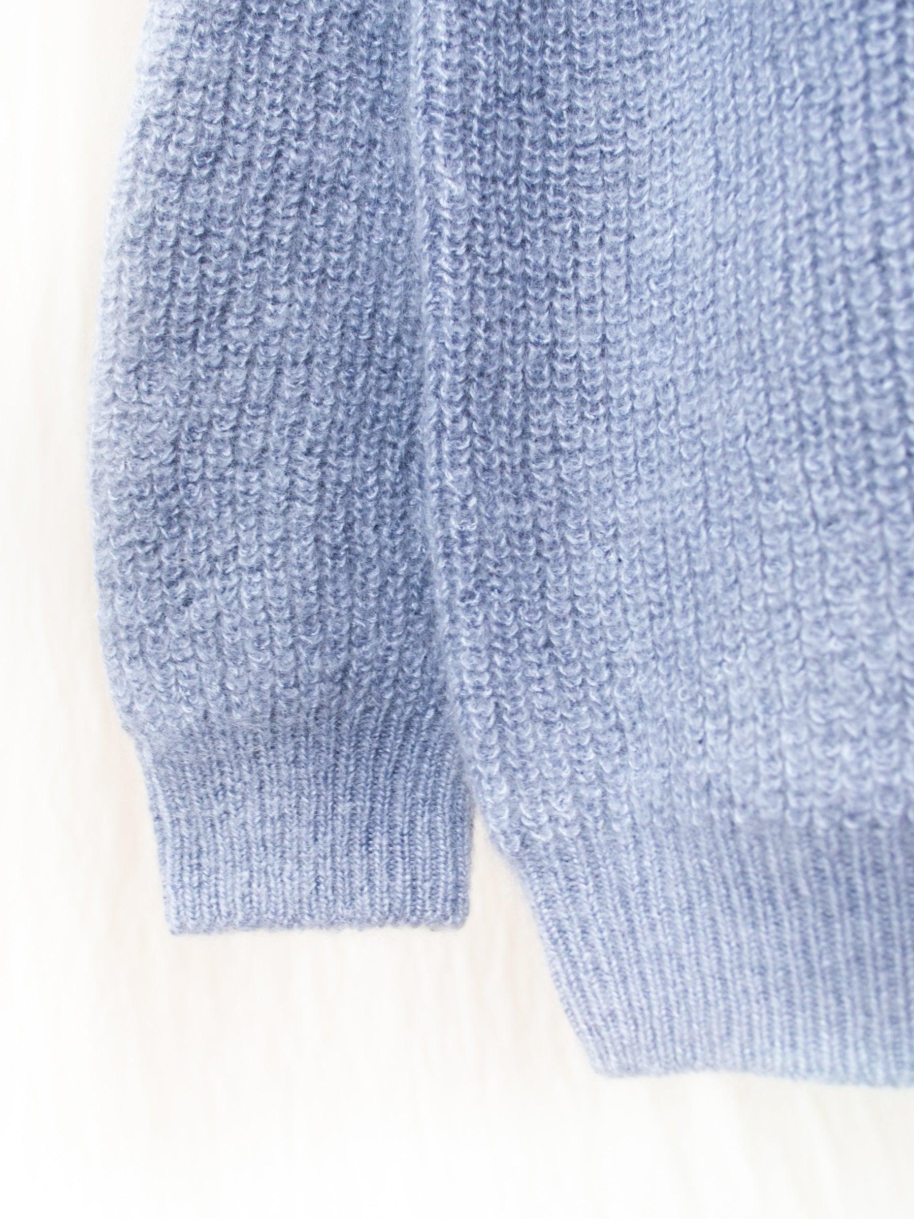 Namu Shop - Phlannel Mohair Silk Rib Stitch Sweater - Pale Blue