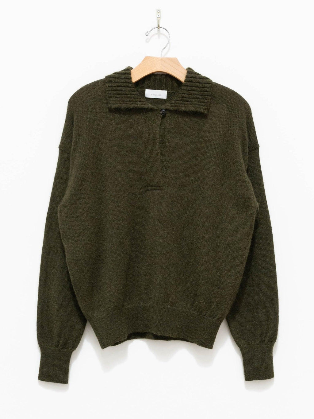Namu Shop - Phlannel Mohair Silk Wool Skipper Pullover - Khaki Green