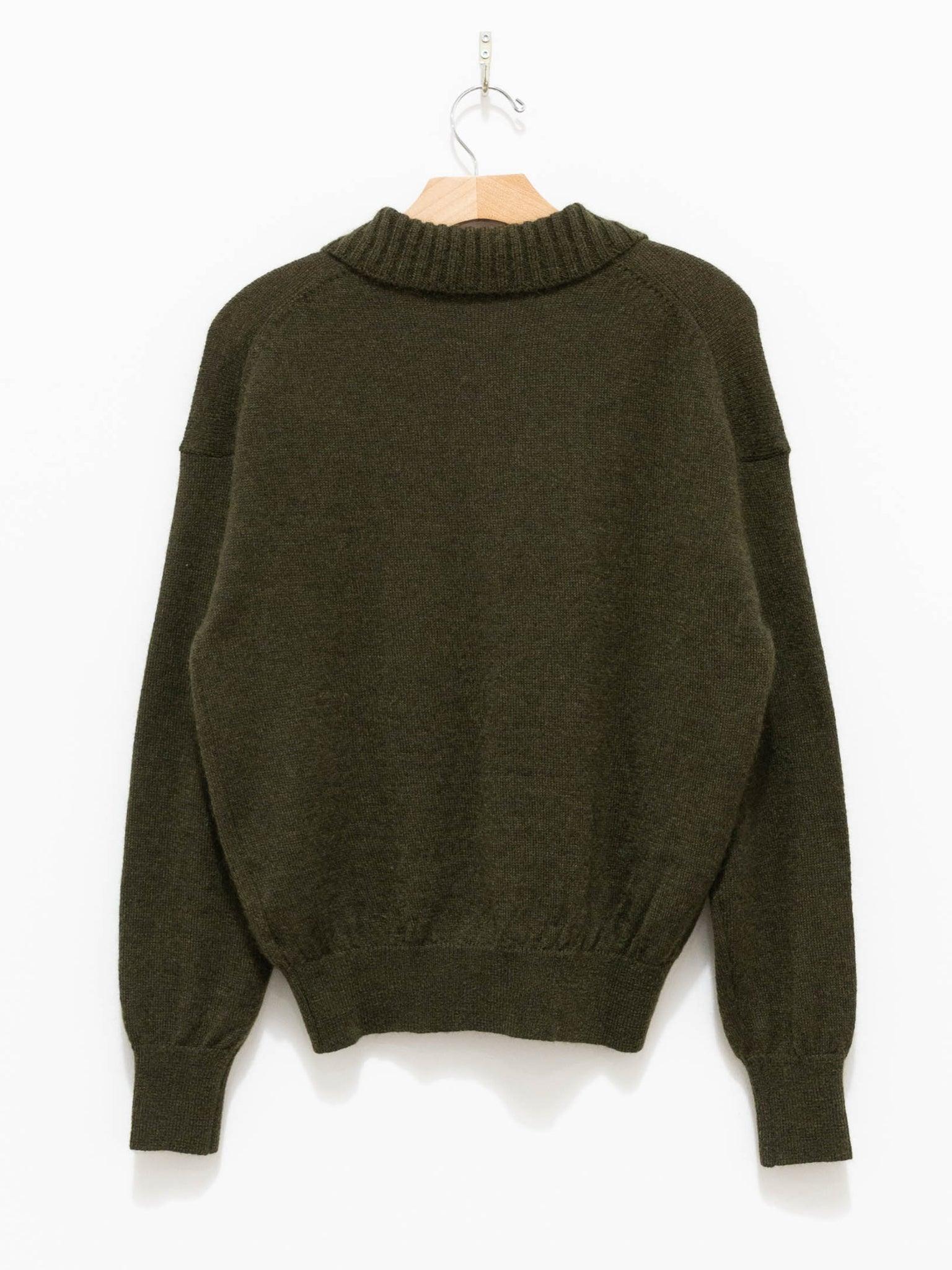 Namu Shop - Phlannel Mohair Silk Wool Skipper Pullover - Khaki Green