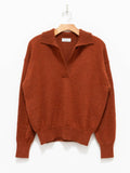 Namu Shop - Phlannel Mohair Silk Wool Skipper Pullover - Orange Red