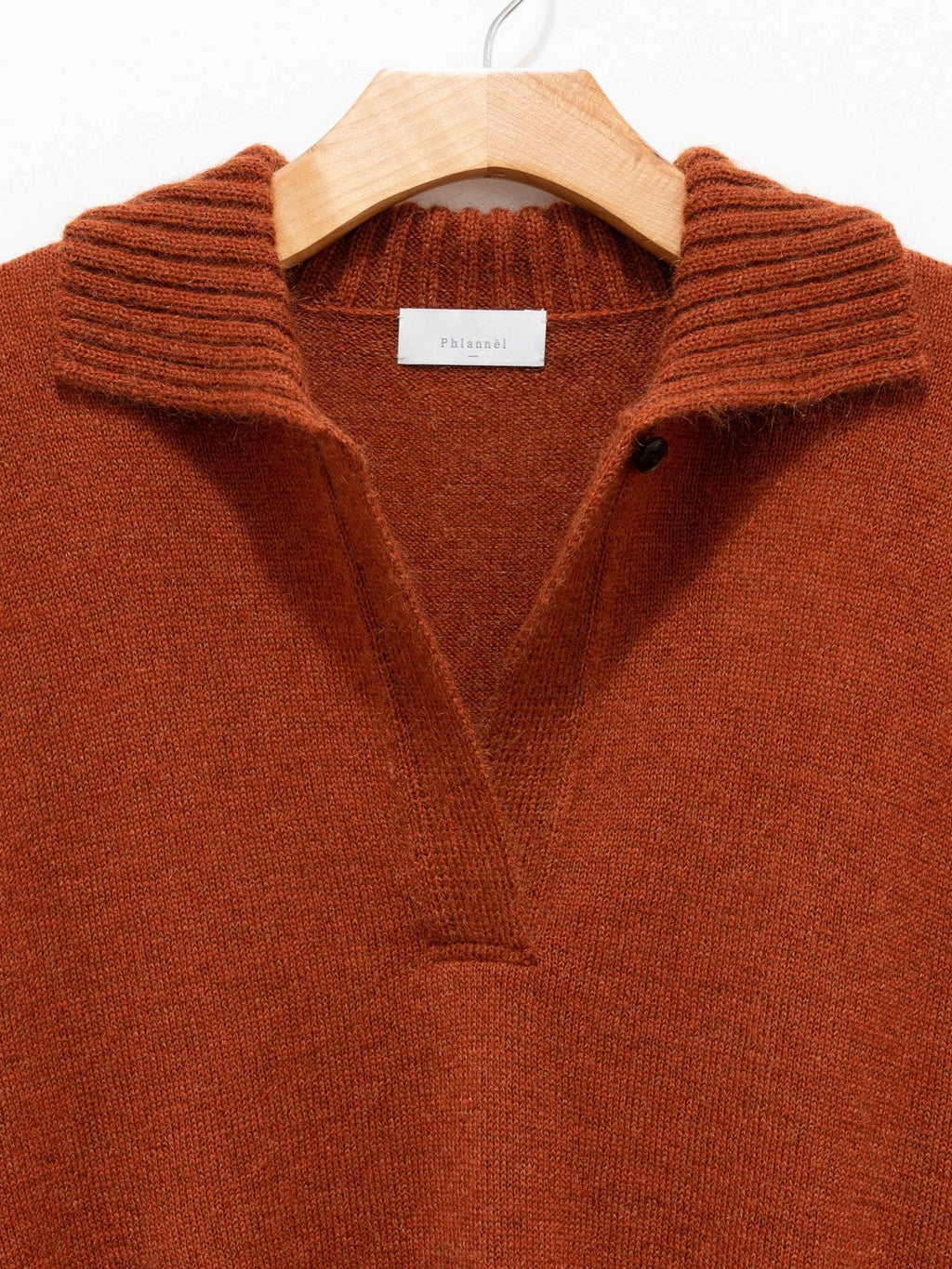 Namu Shop - Phlannel Mohair Silk Wool Skipper Pullover - Orange Red