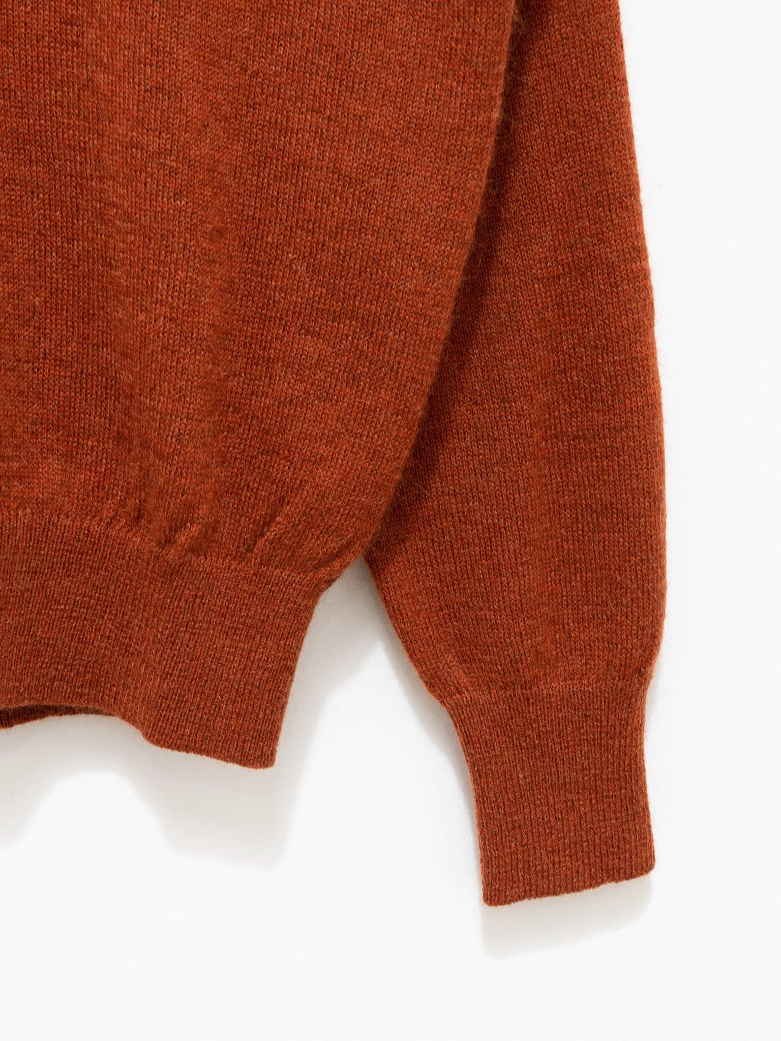 Namu Shop - Phlannel Mohair Silk Wool Skipper Pullover - Orange Red