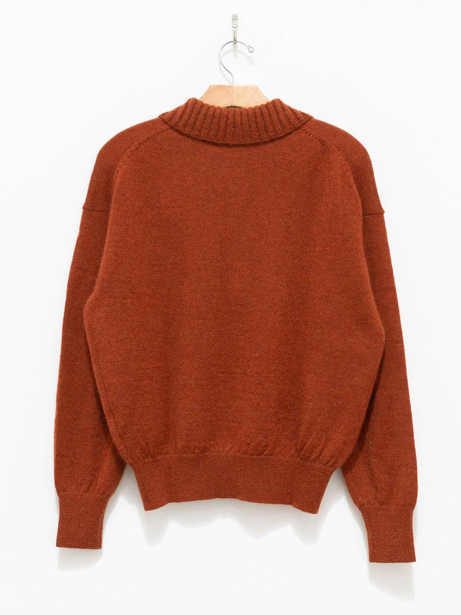 Namu Shop - Phlannel Mohair Silk Wool Skipper Pullover - Orange Red