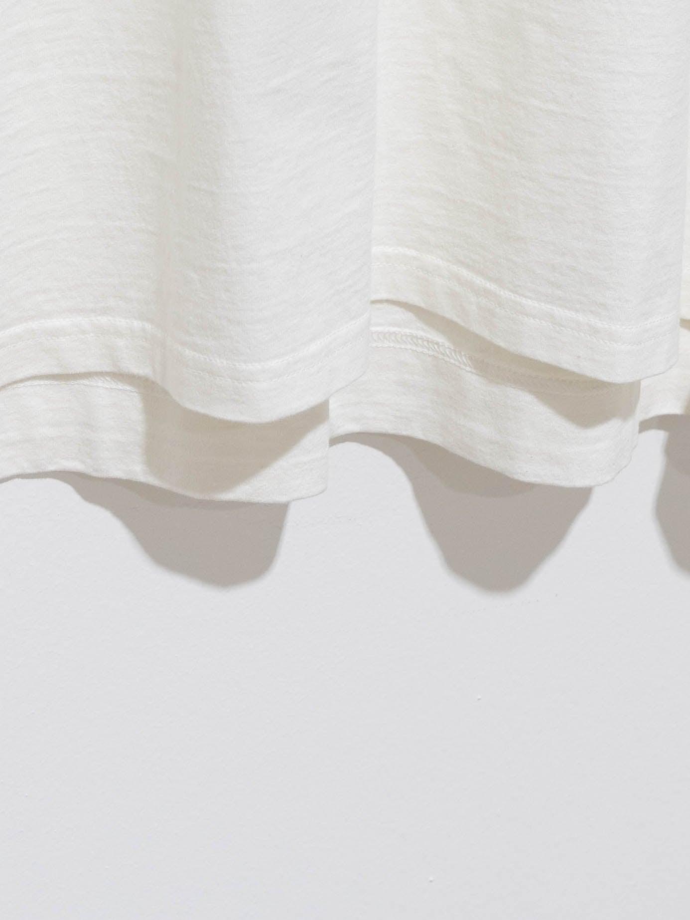 Namu Shop - Phlannel Open End Yarn French Sleeve T-Shirt - White
