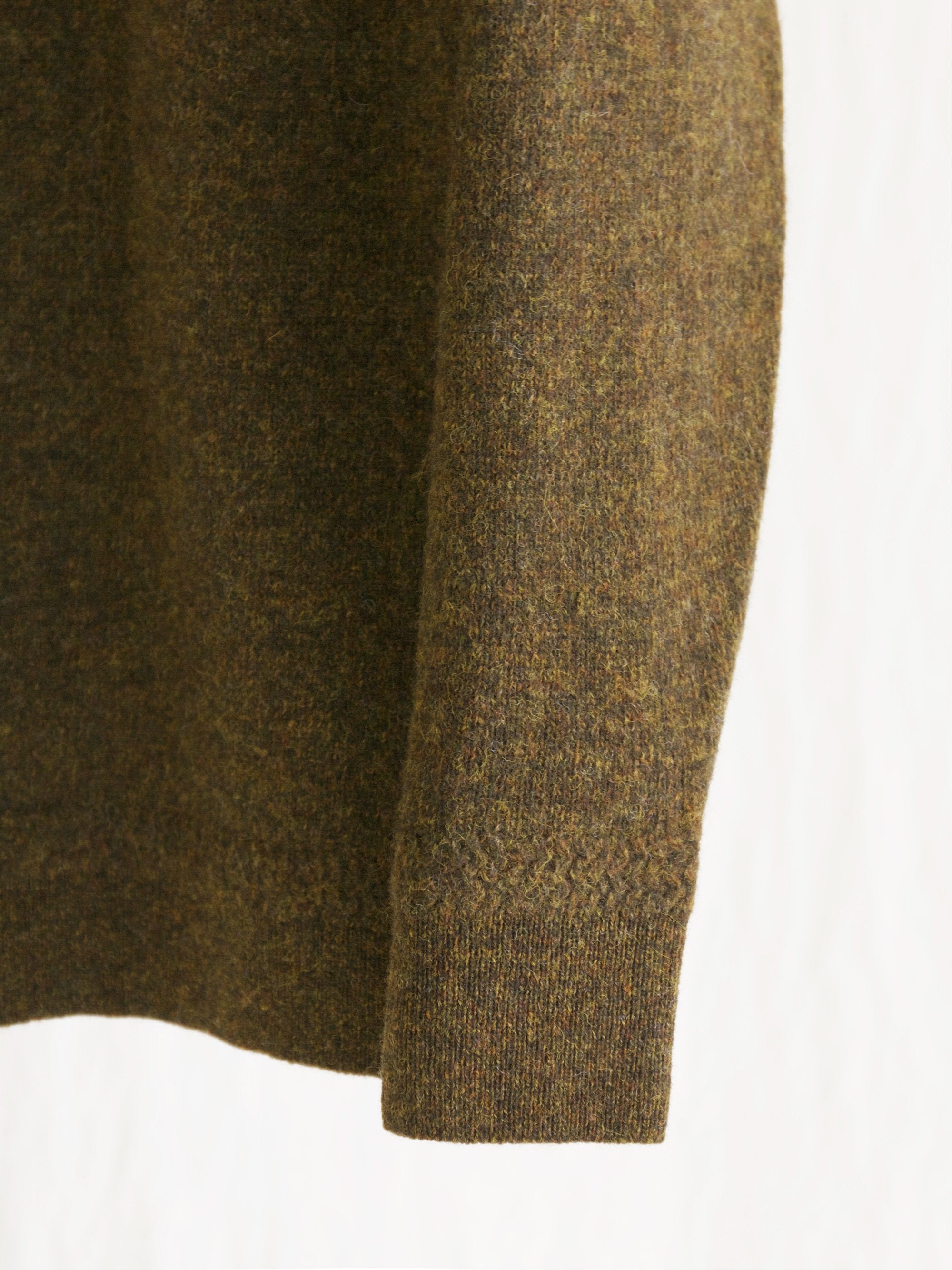 Namu Shop - Phlannel Shetland Wool V-neck Cardigan - Khaki (Men's)