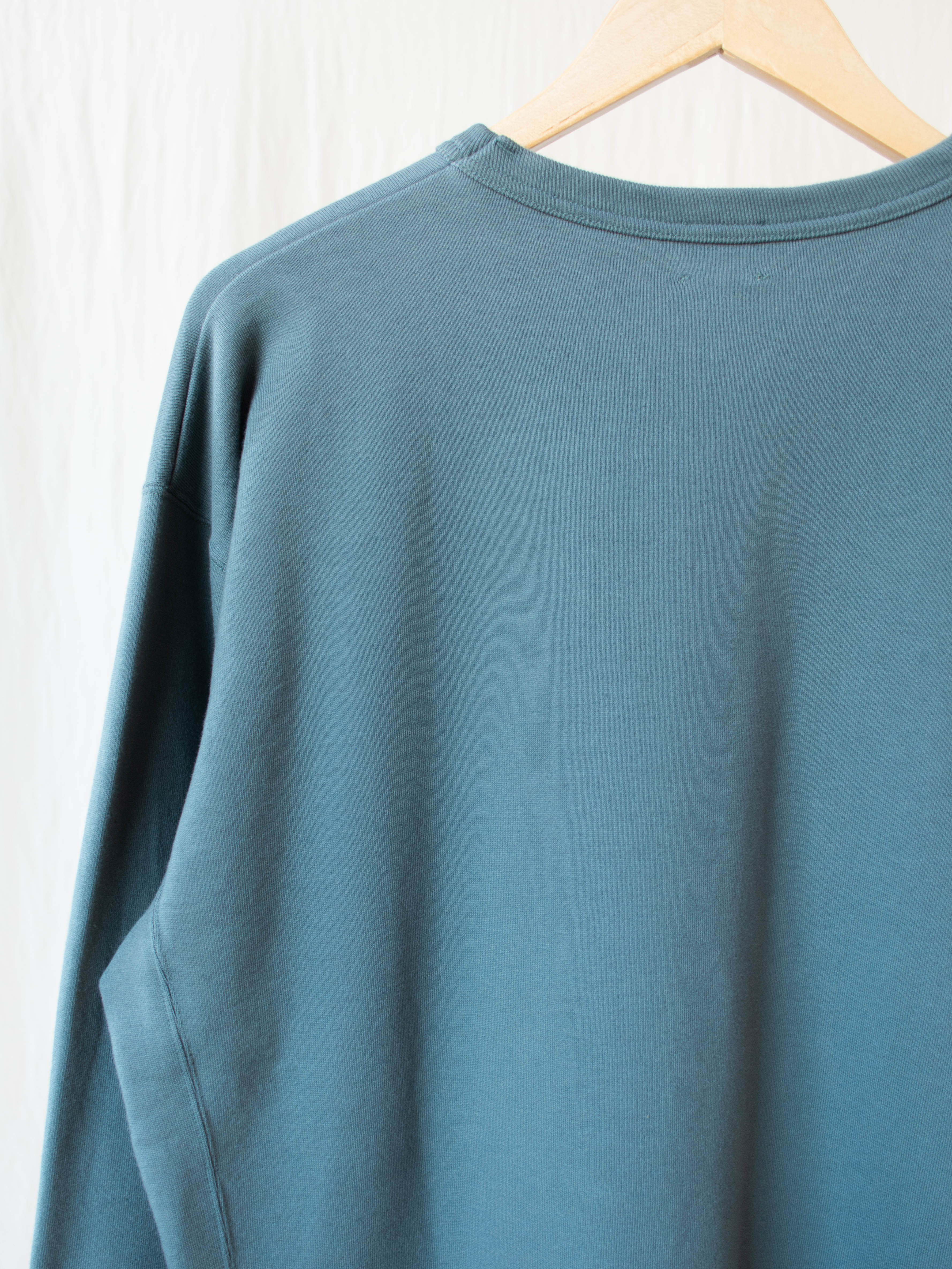 Namu Shop - Phlannel Suvin Cotton Sweatshirt - Blue Green