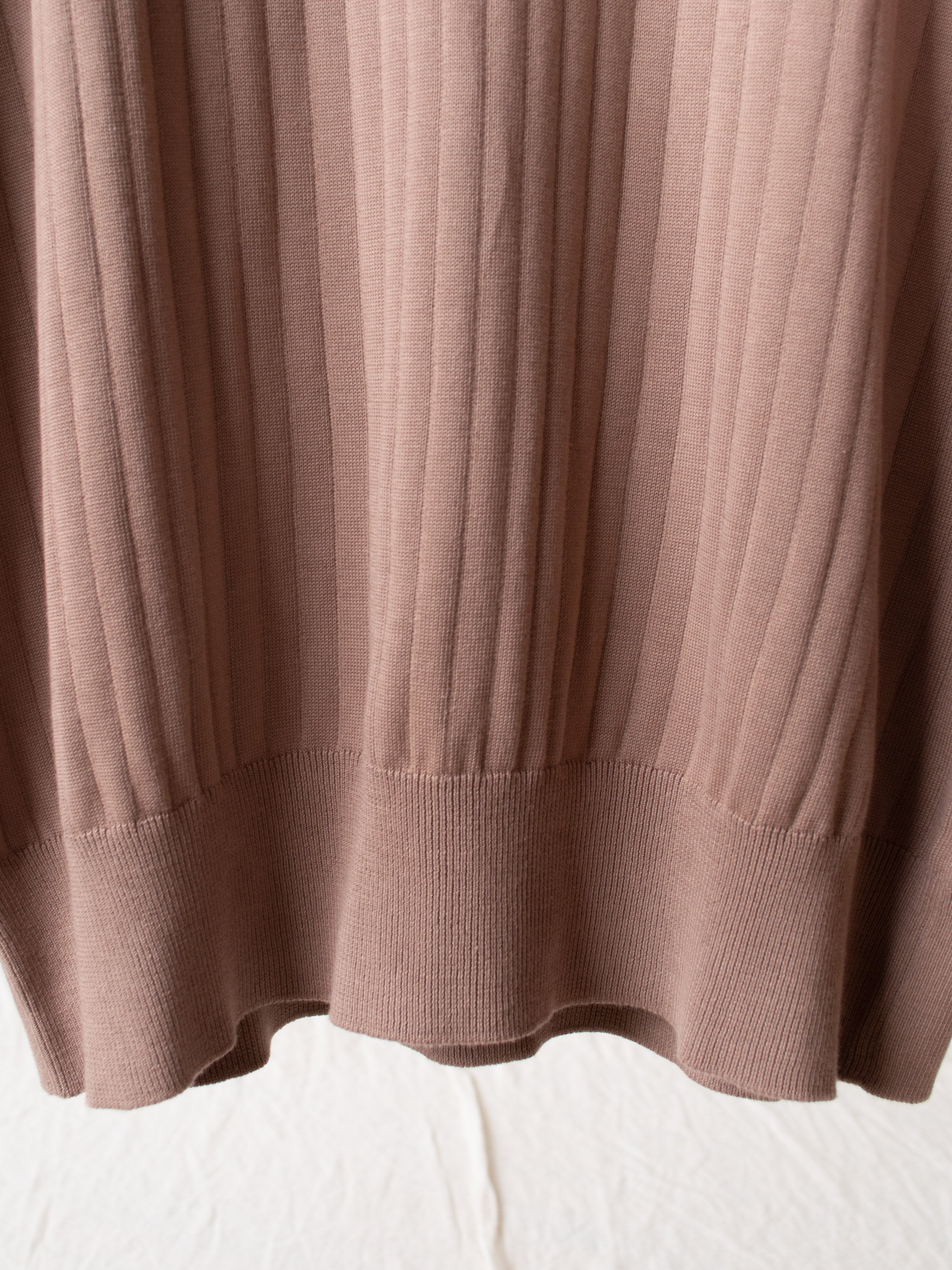 Namu Shop - Phlannel Suvin Cotton Wide Rib Knit - Brown