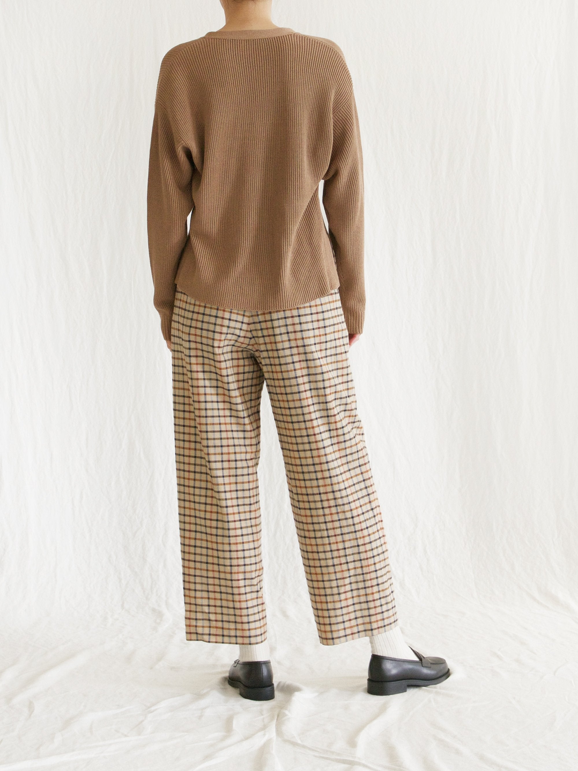Namu Shop - Phlannel Washi Silk Belted Knit Cardigan - Almond