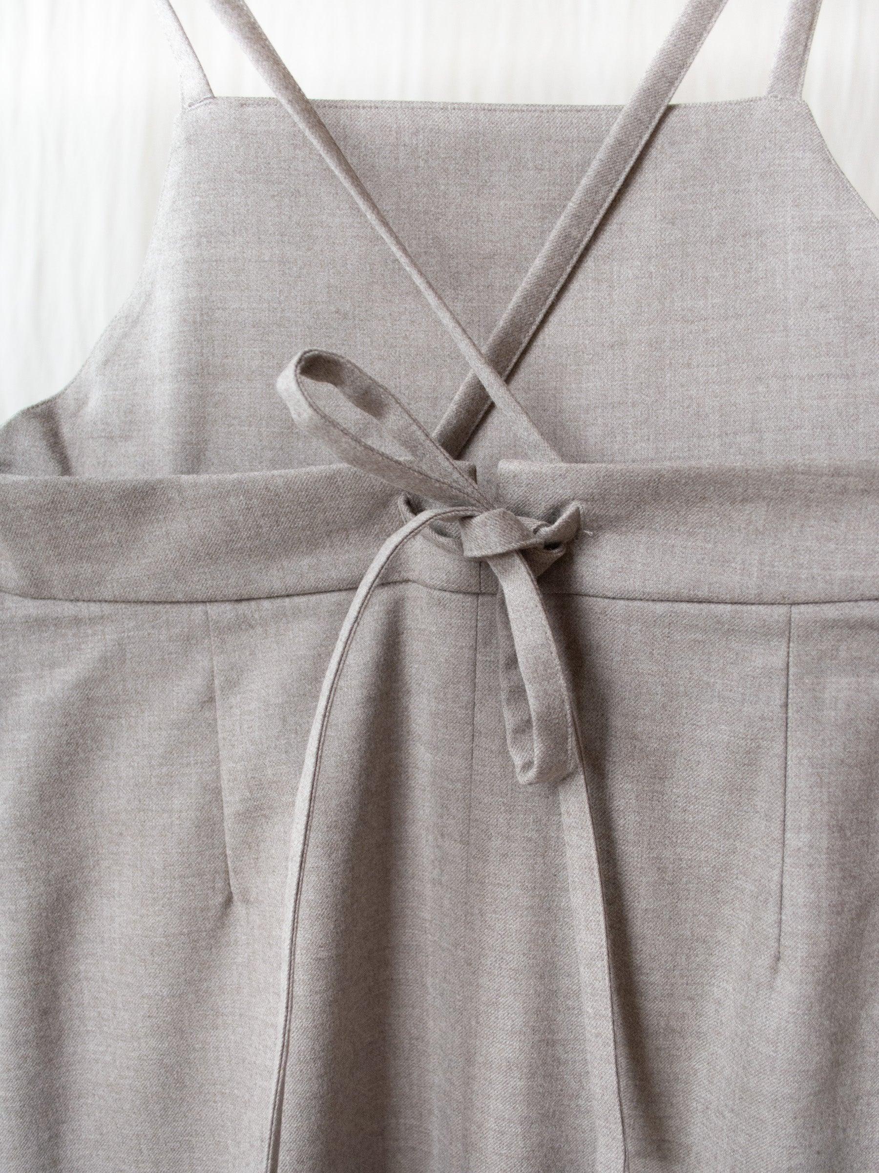 Namu Shop - Phlannel Wool Flannel Apron Dress - Ecru/Beige