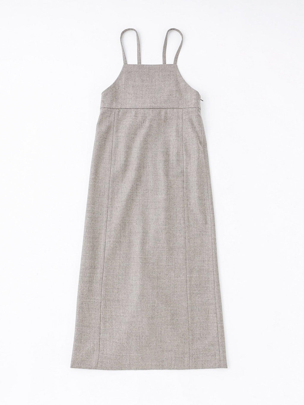 Namu Shop - Phlannel Wool Flannel Apron Dress - Ecru/Beige