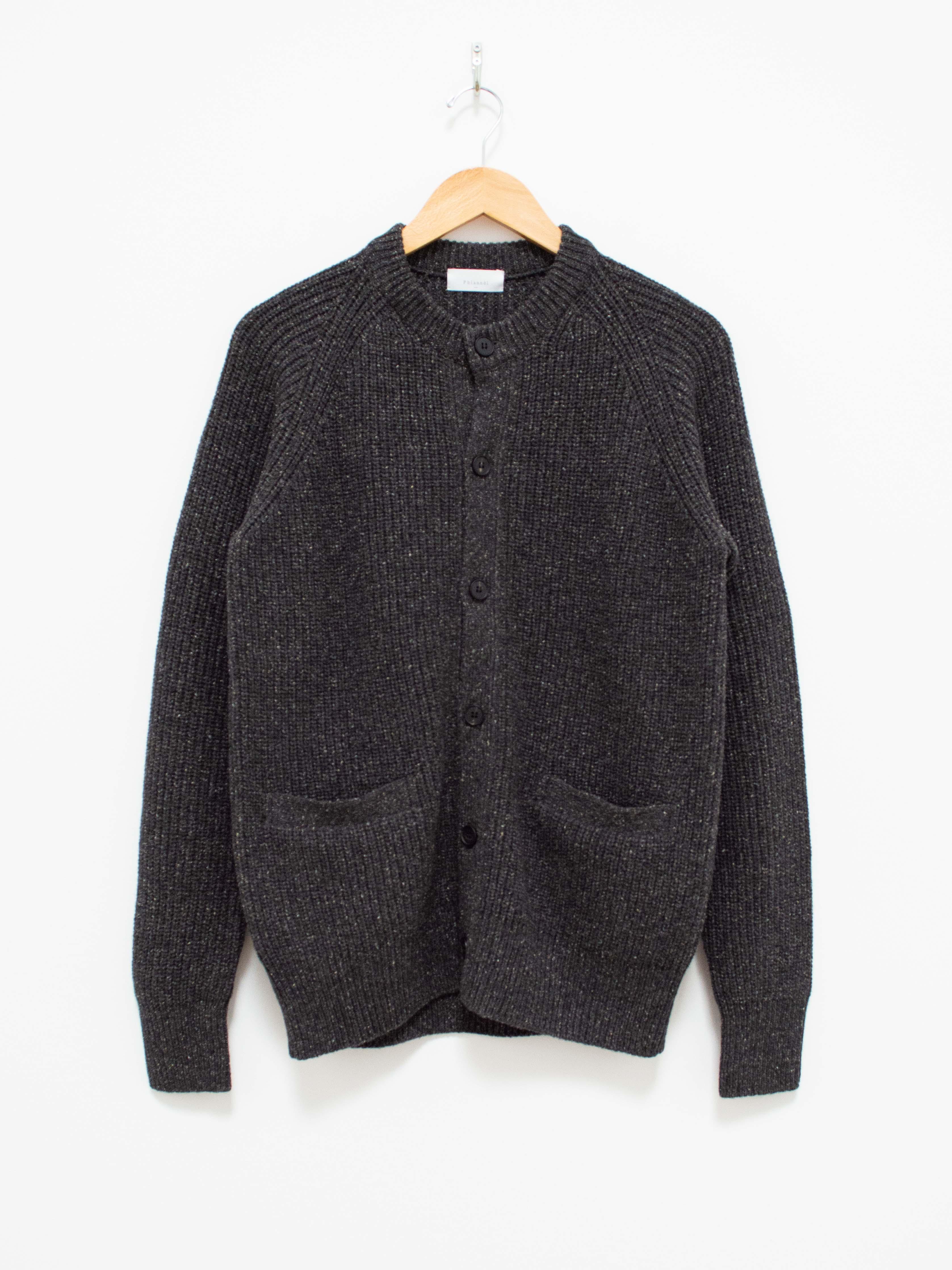 Wool Silk Nep Cowichan Sweater - Deep Gray