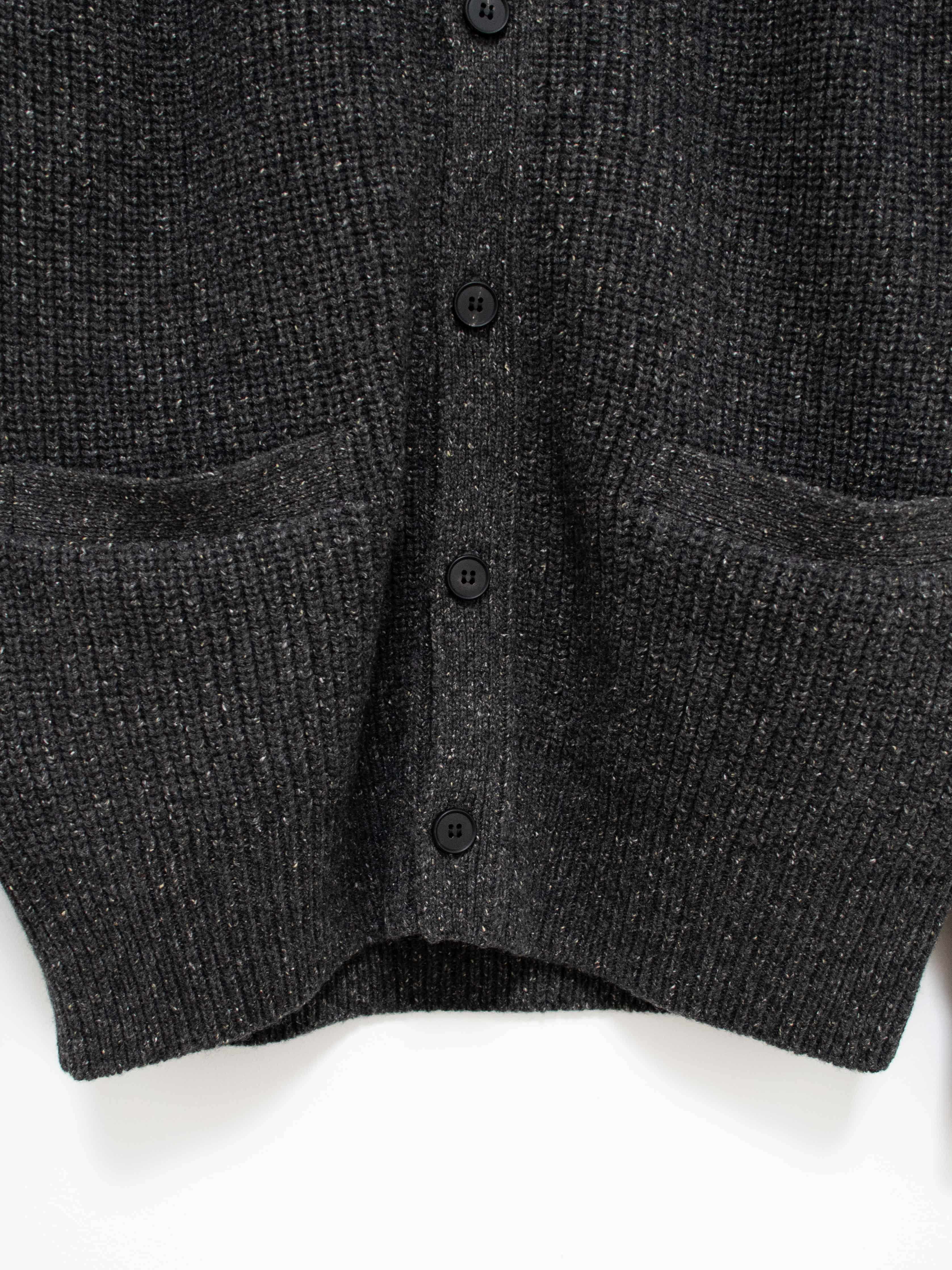 Namu Shop - Phlannel Wool Silk Nep Cowichan Sweater - Deep Gray