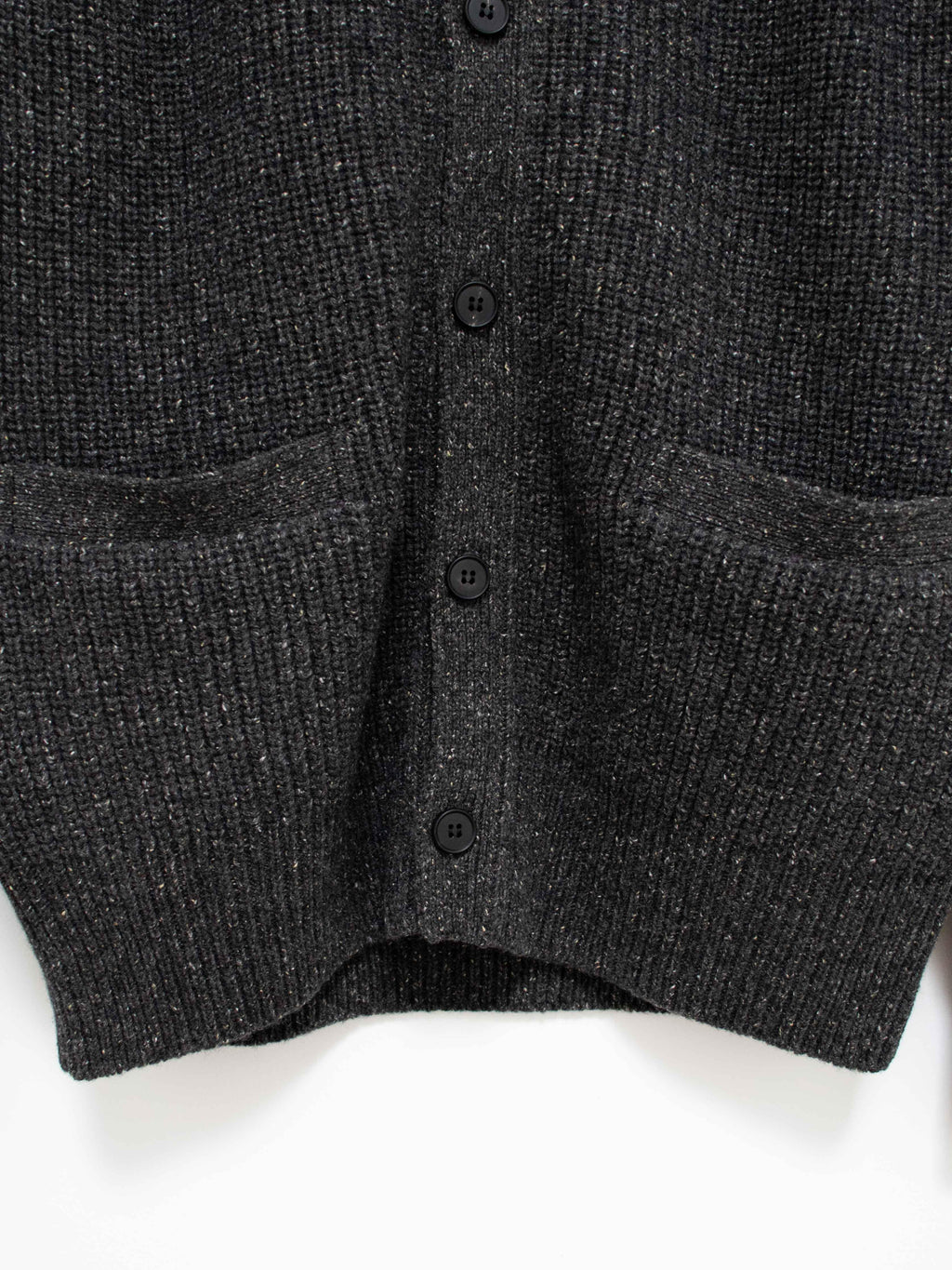 Namu Shop - Phlannel Wool Silk Nep Cowichan Sweater - Deep Gray