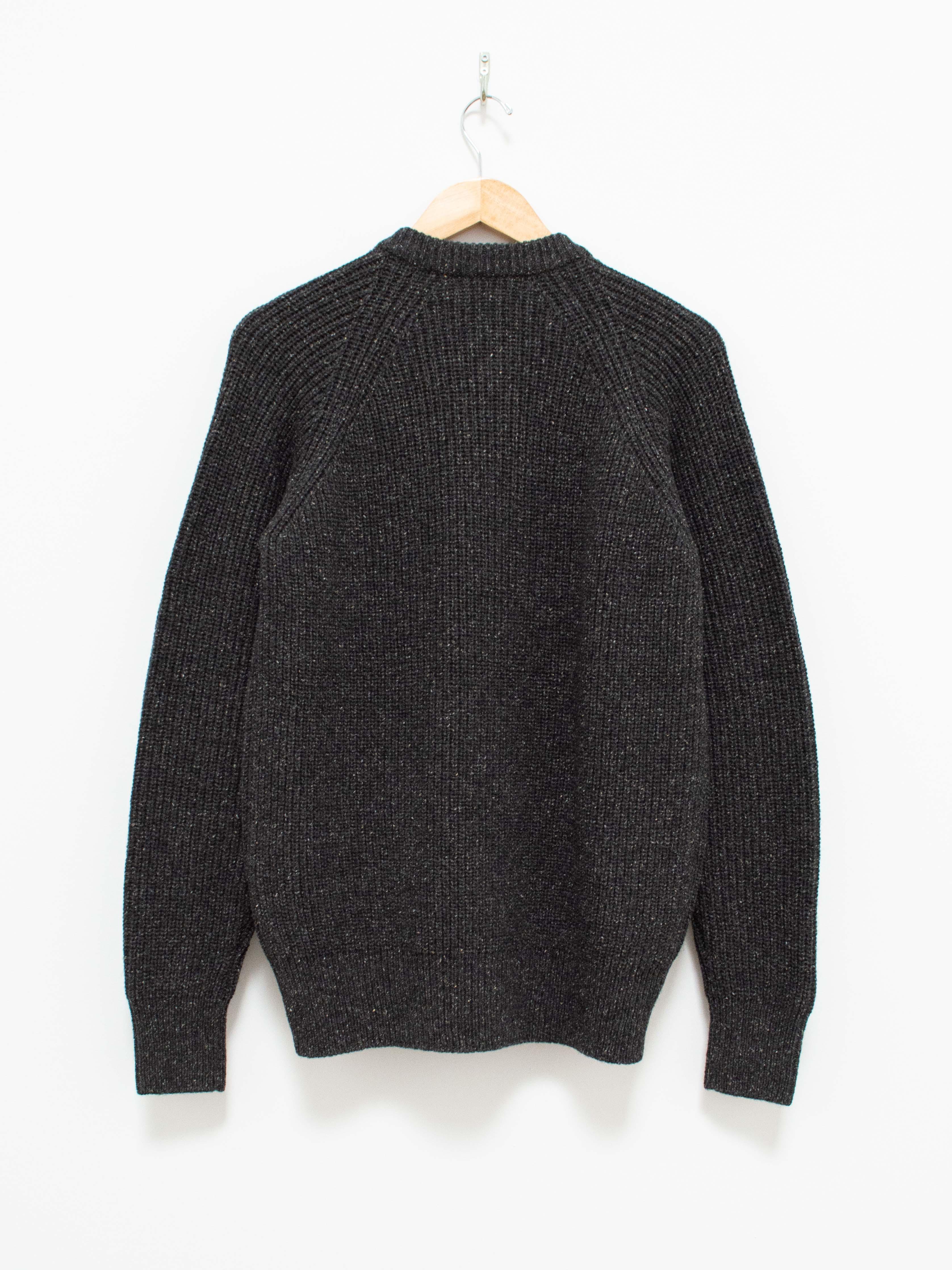 Namu Shop - Phlannel Wool Silk Nep Cowichan Sweater - Deep Gray