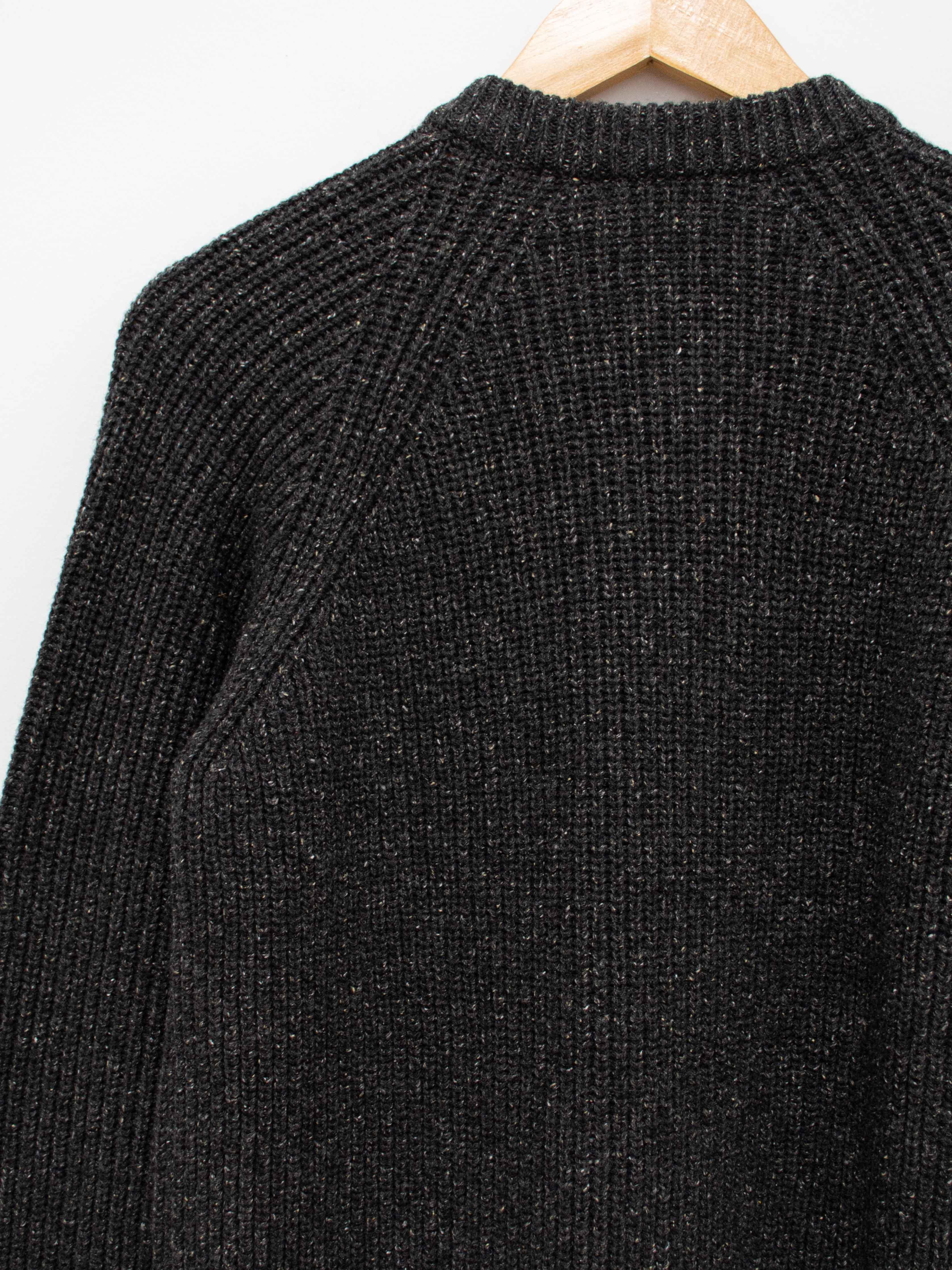 Namu Shop - Phlannel Wool Silk Nep Cowichan Sweater - Deep Gray