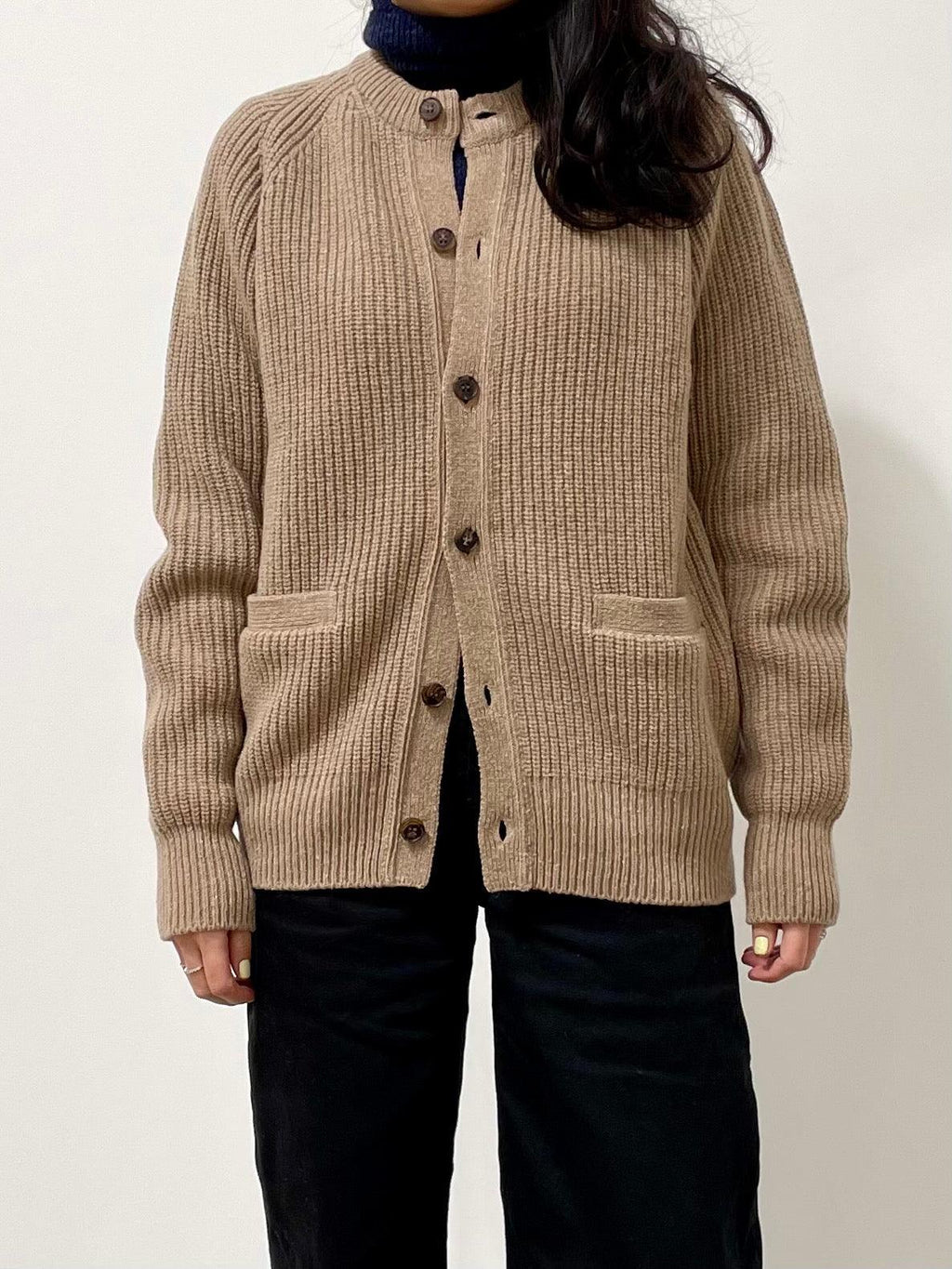 Namu Shop - Phlannel Wool Silk Nep Cowichan Sweater - Mix Beige