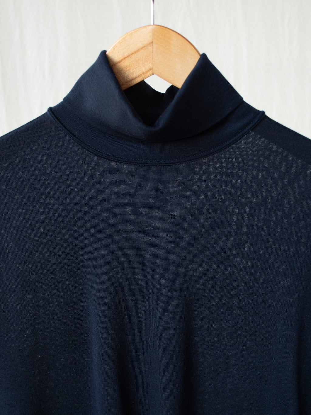 Namu Shop - Phlannel Wool Turtleneck T-Shirt - Navy