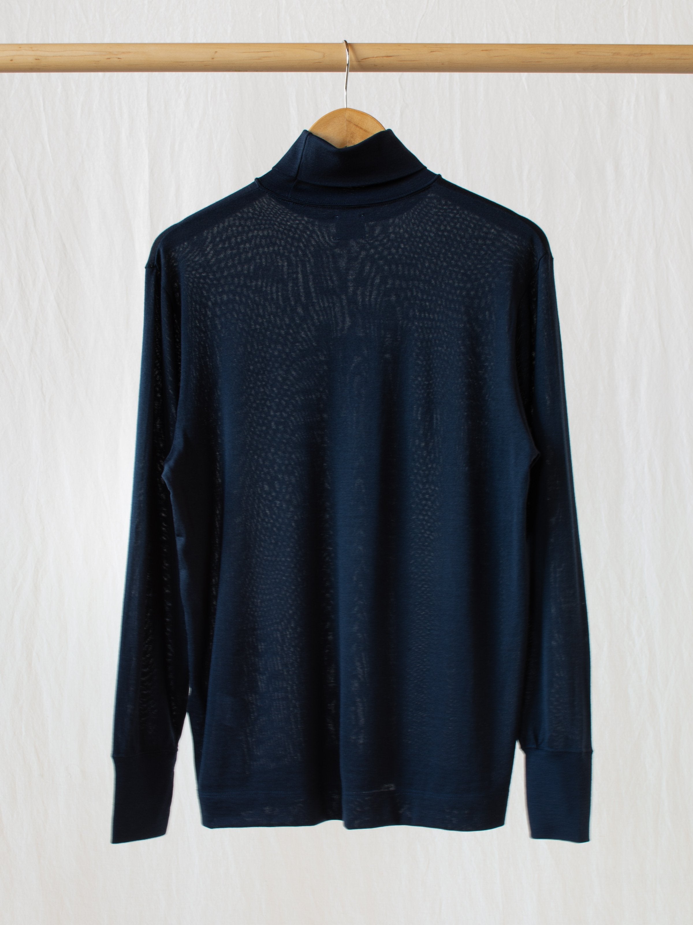Namu Shop - Phlannel Wool Turtleneck T-Shirt - Navy