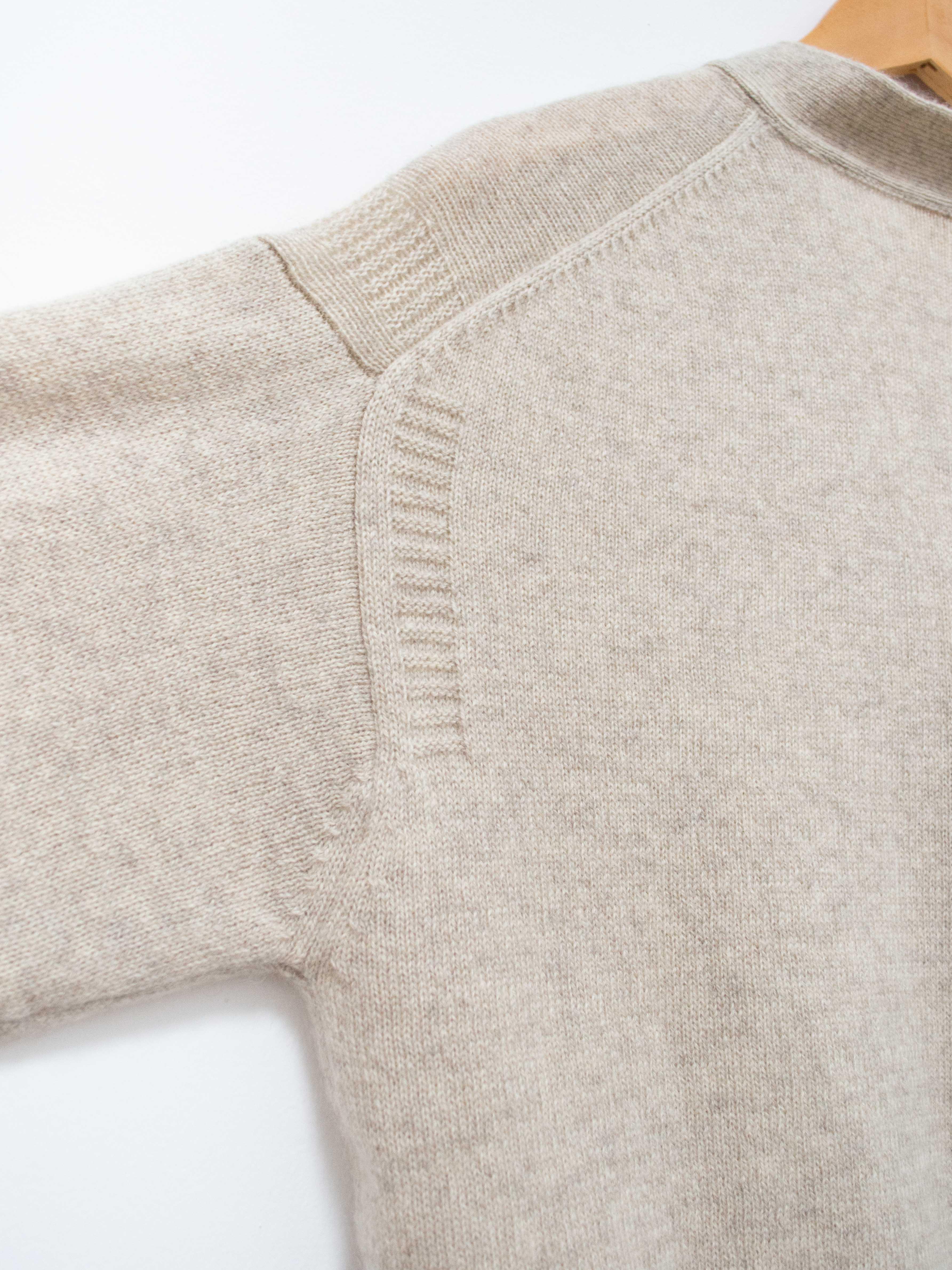 Namu Shop - Phlannel Wool Yak Guernsey Cardigan - Ivory