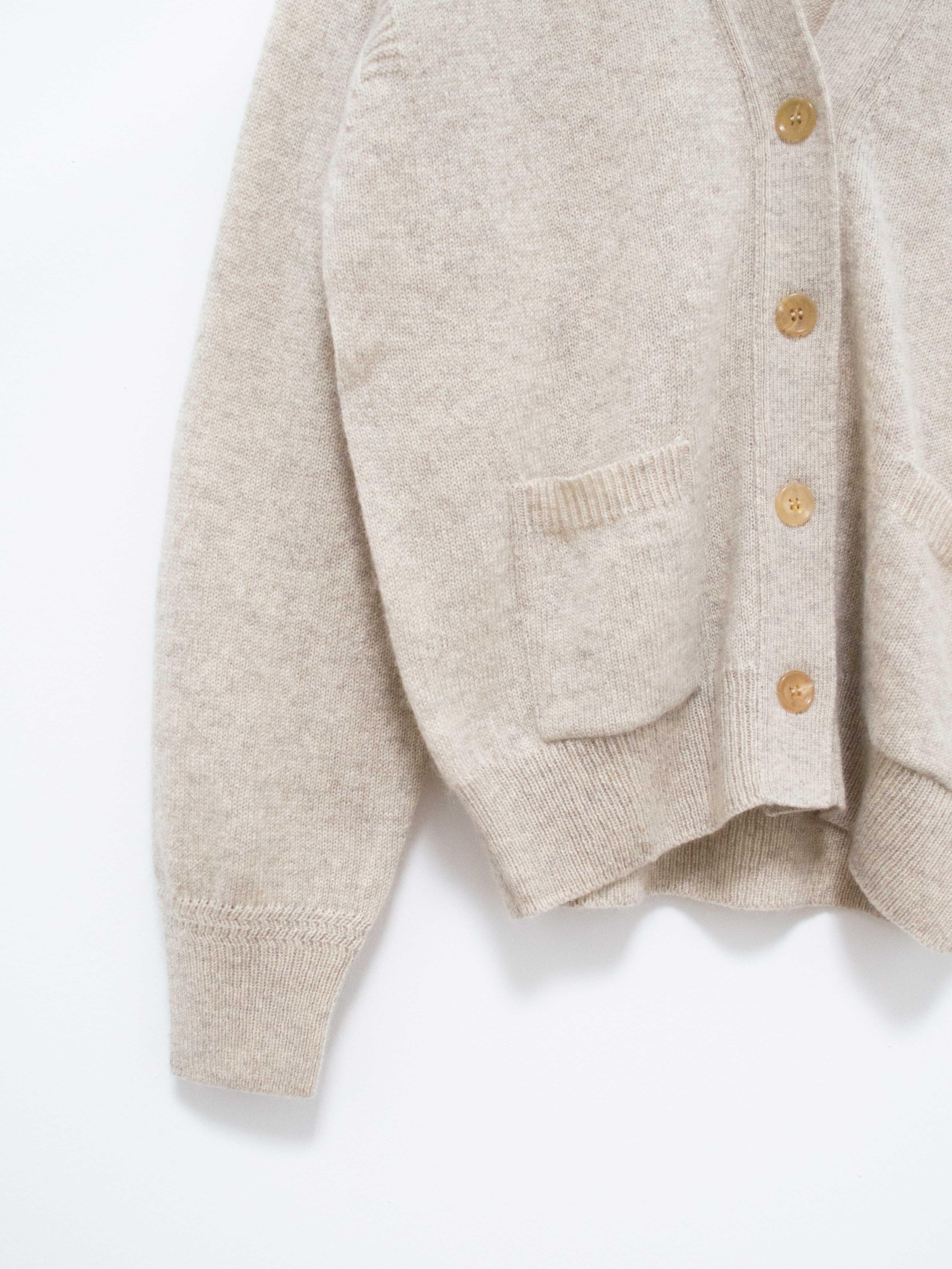 Namu Shop - Phlannel Wool Yak Guernsey Cardigan - Ivory