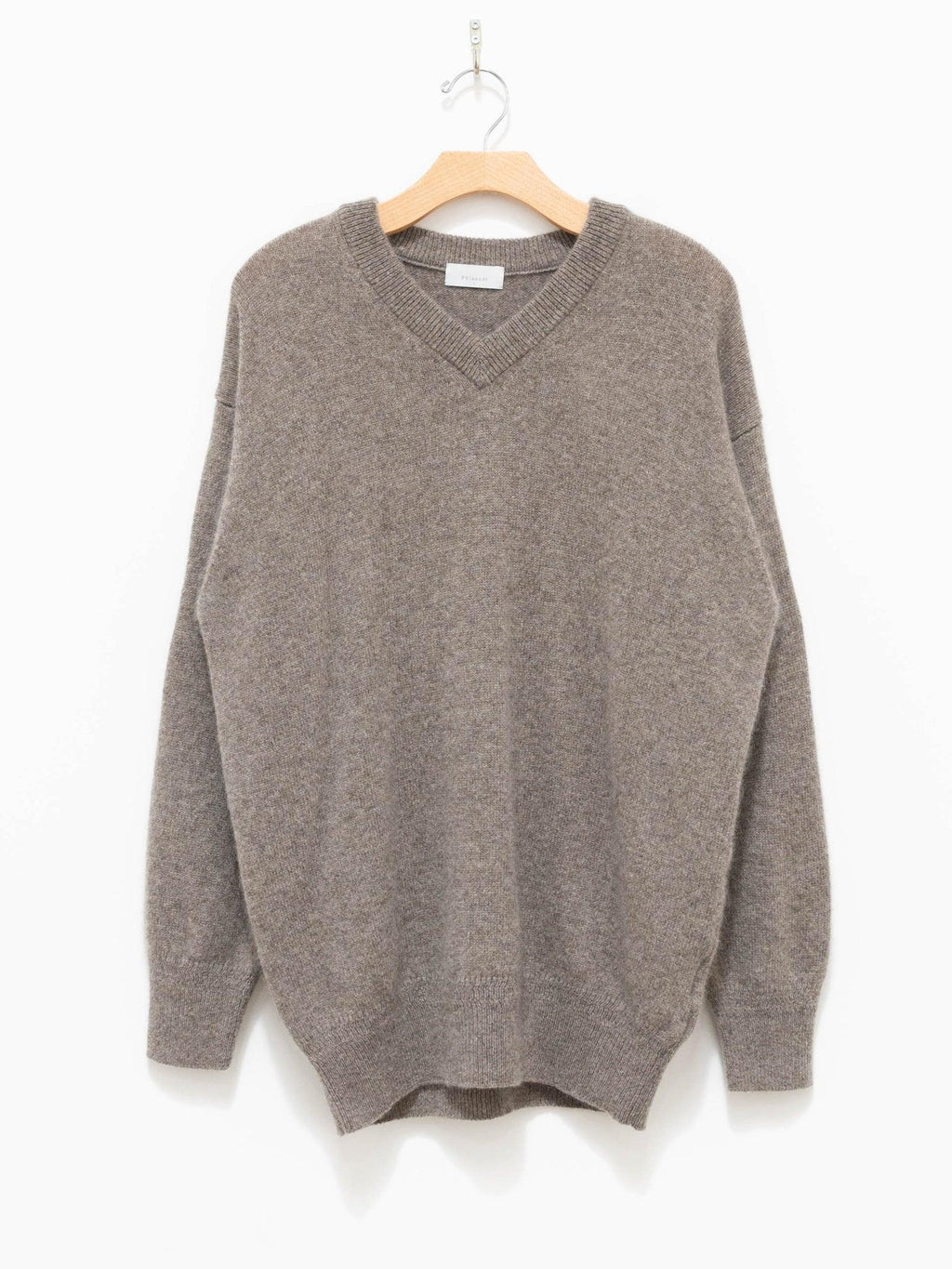 Namu Shop - Phlannel Wool Yak V-Neck Knit - Beige