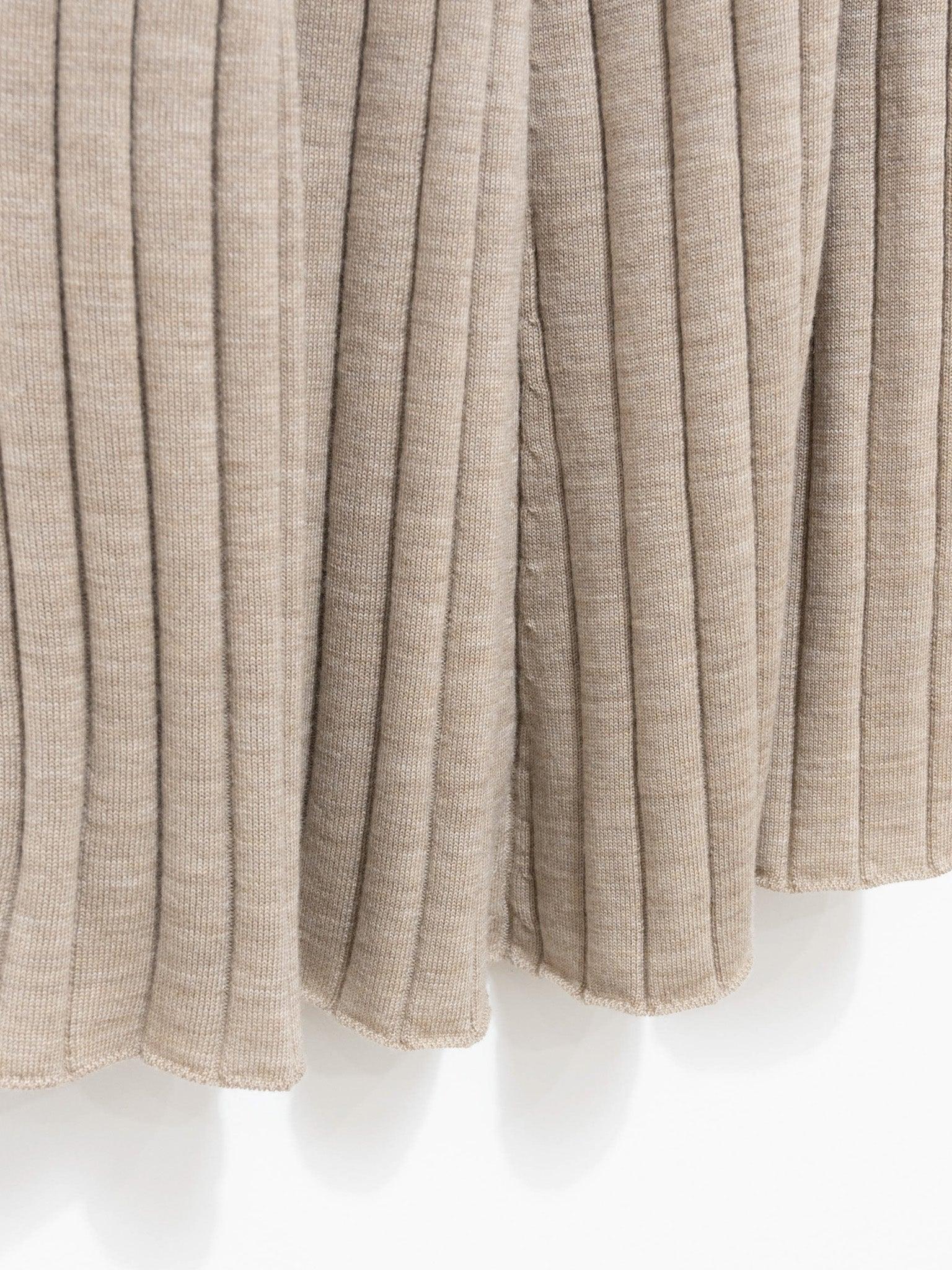 Namu Shop - Phlannel Worsted Wool Knit Camisole Dress - Beige