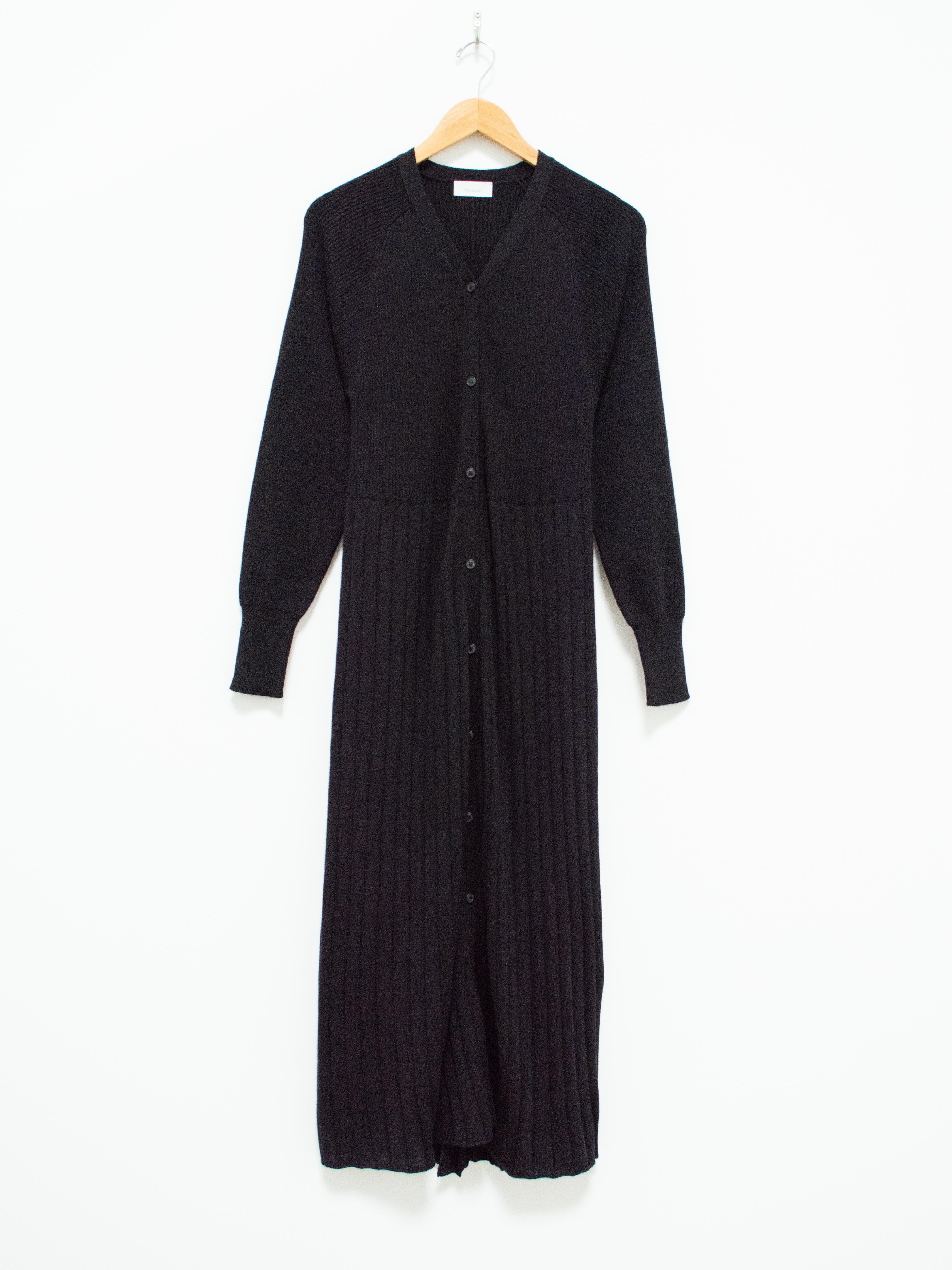 Namu Shop - Phlannel Worsted Wool Knit Rib Dress - Black