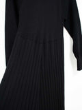 Namu Shop - Phlannel Worsted Wool Knit Rib Dress - Black