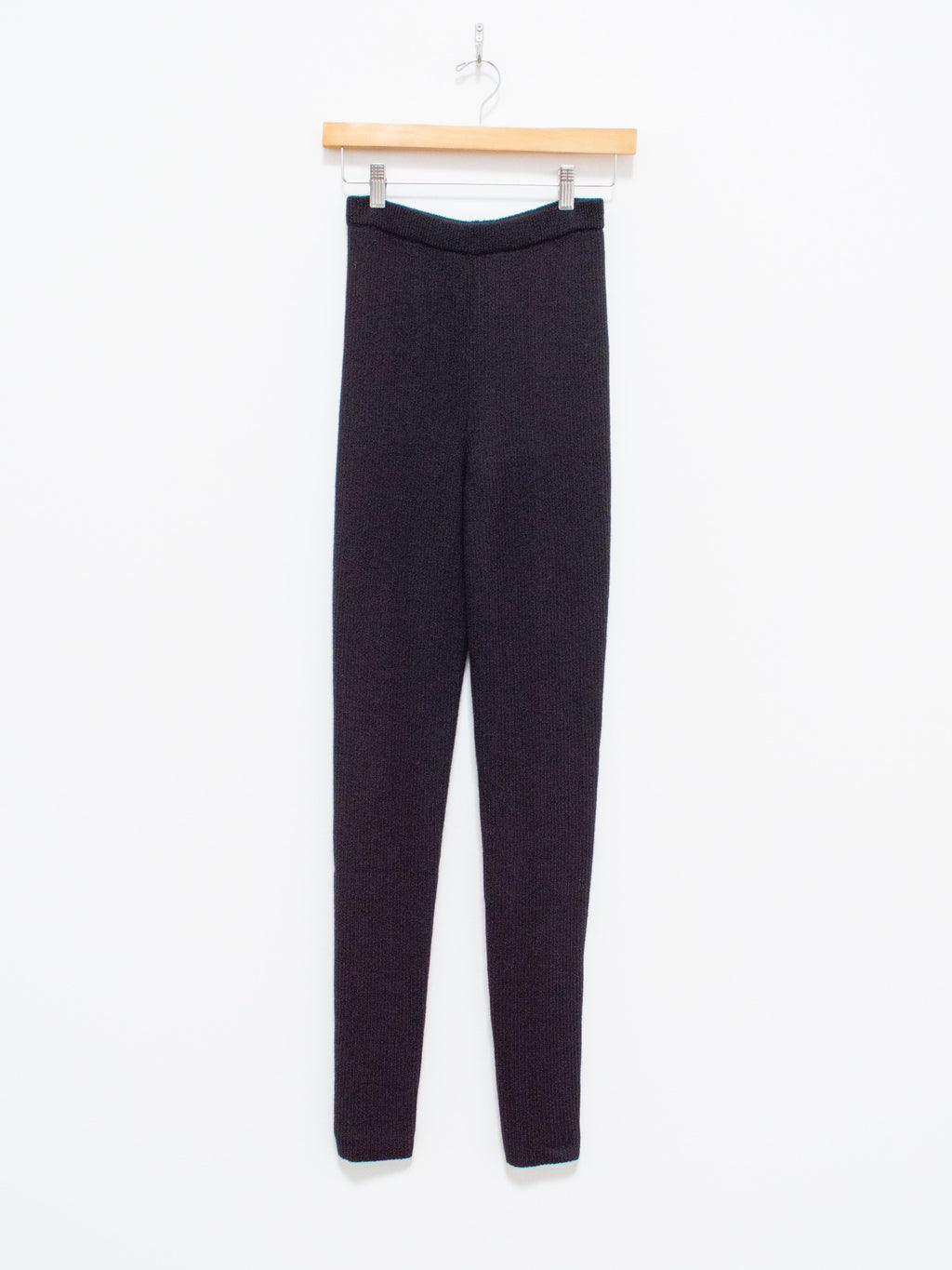 Namu Shop - Phlannel Worsted Wool Knit Rib Pants - Black
