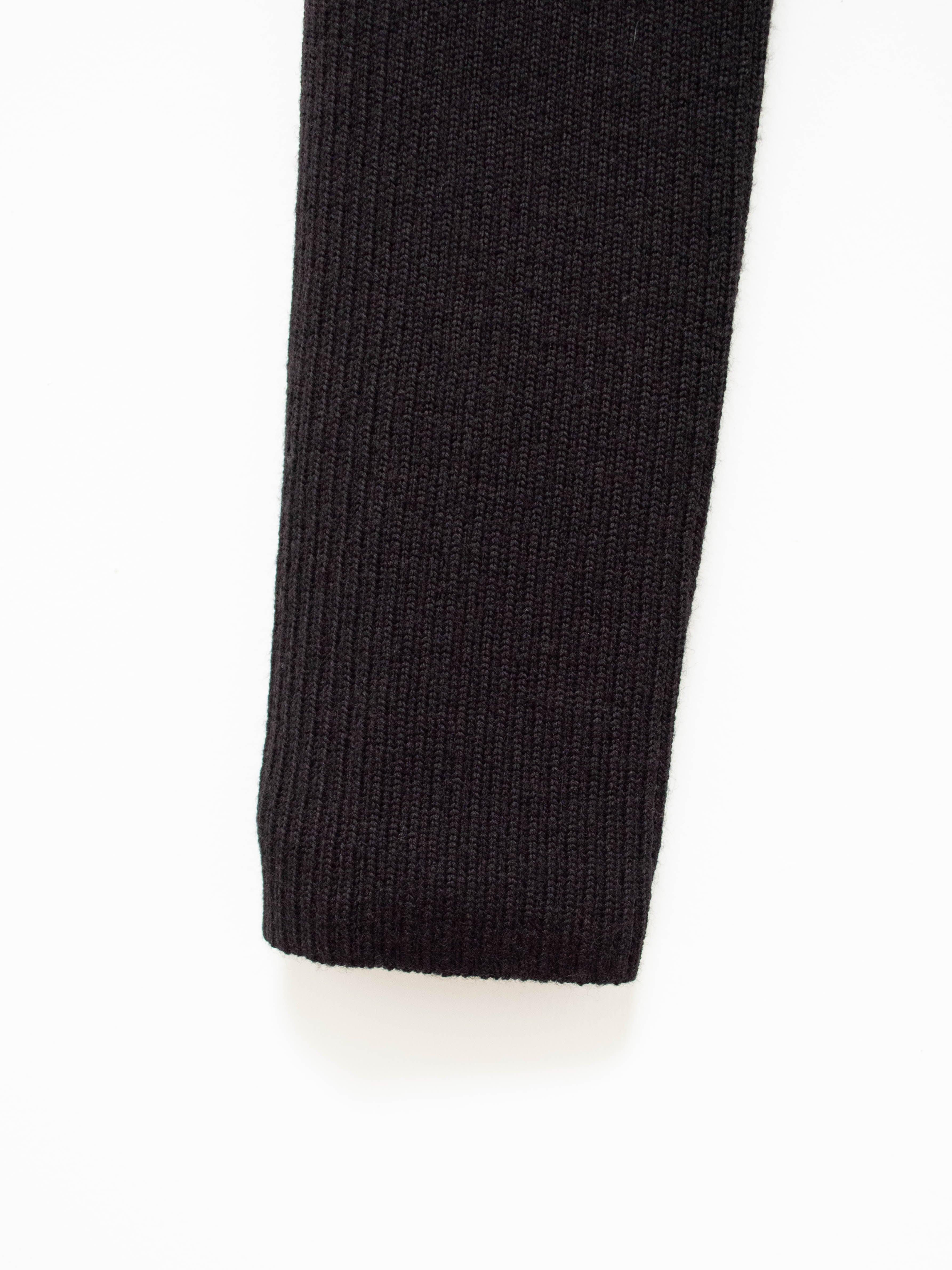 Namu Shop - Phlannel Worsted Wool Knit Rib Pants - Black
