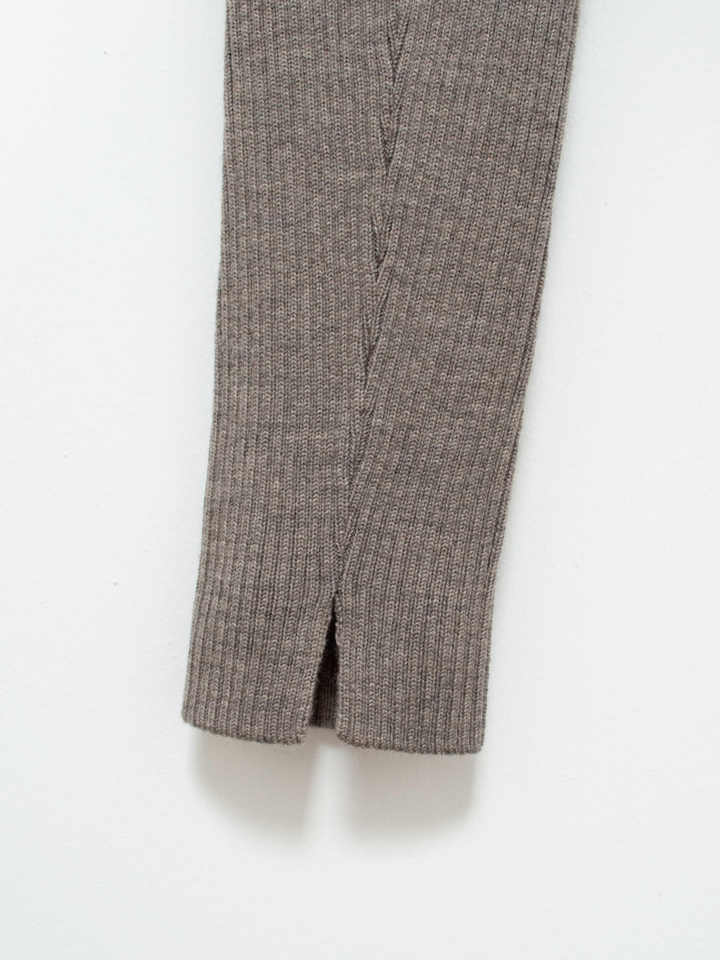 Namu Shop - Phlannel Worsted Wool Knit Rib Pants - Mix Beige
