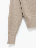 Namu Shop - Phlannel Worsted Wool Knit Short Cardigan Pullover - Beige