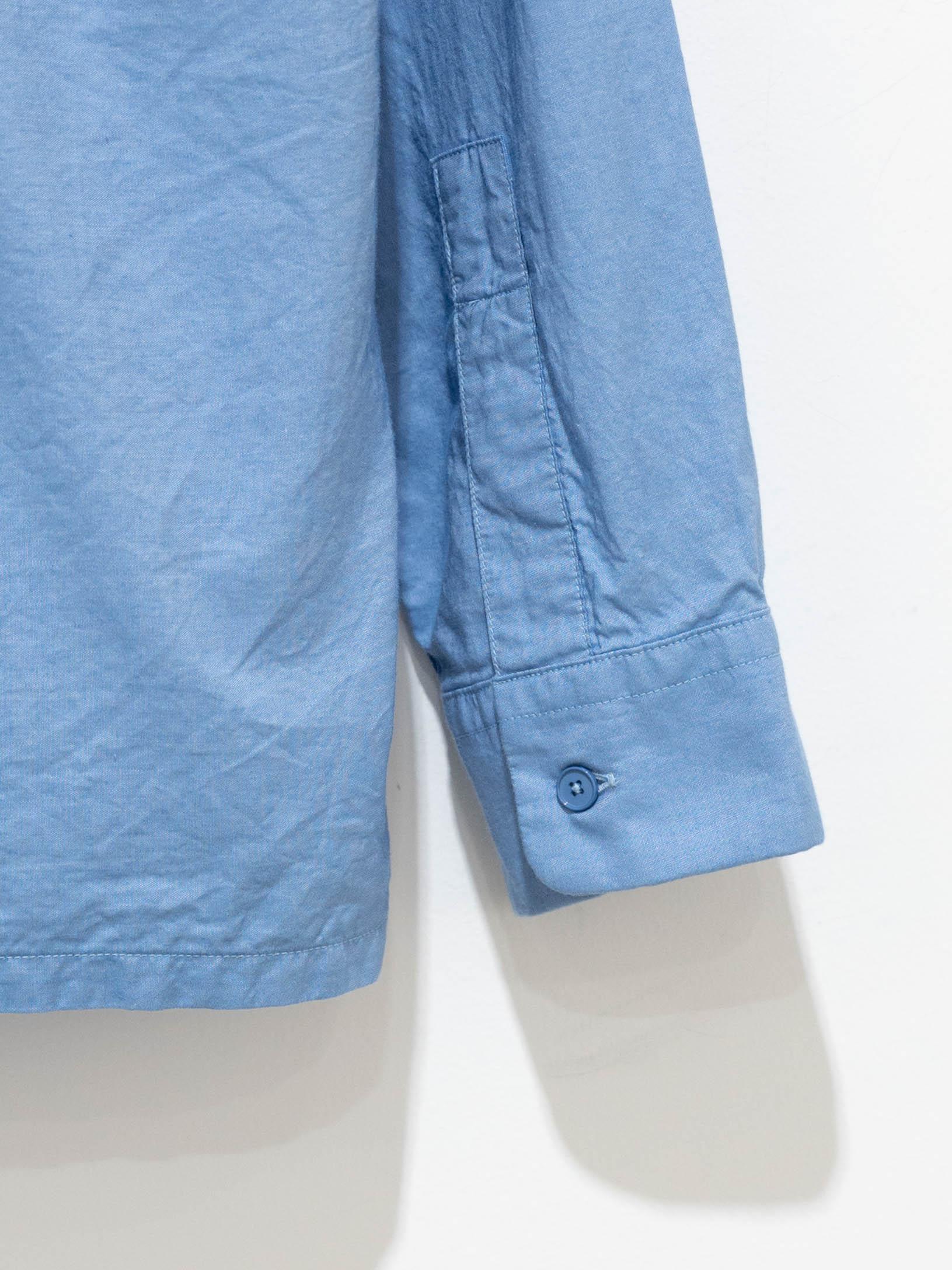 Namu Shop - S H Open Collar Shirt - Chambray Blue