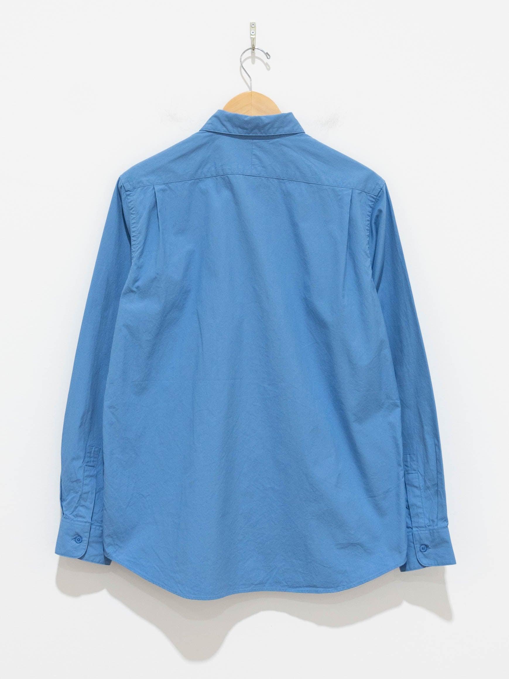 Namu Shop - S H Regular Collar Shirt - Blue