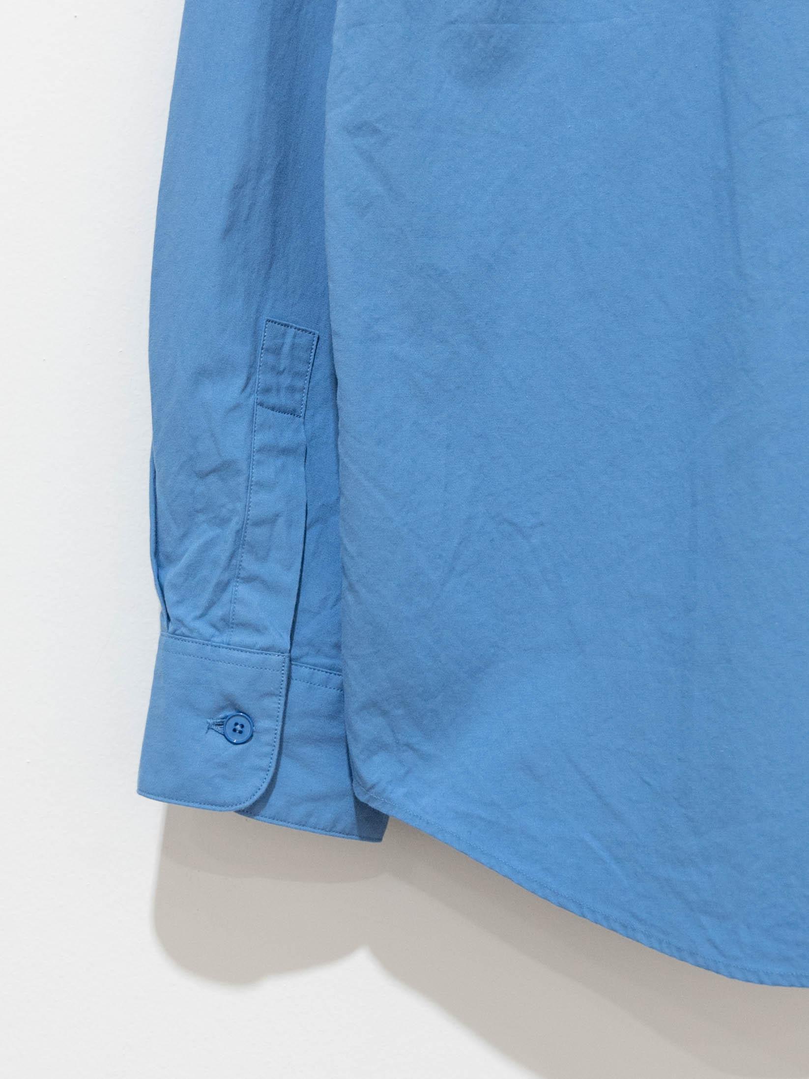 Namu Shop - S H Regular Collar Shirt - Blue