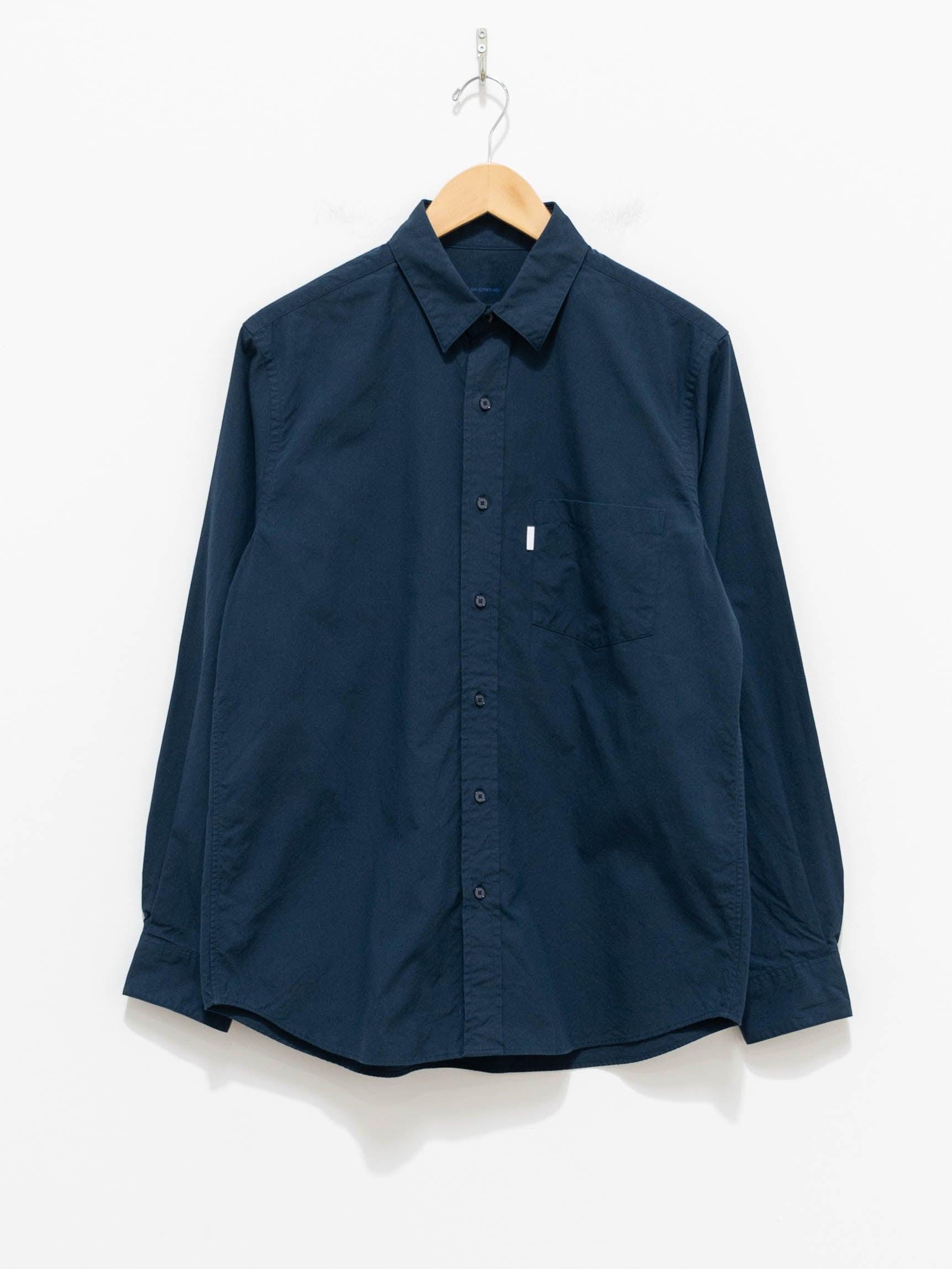 Namu Shop - S H Regular Collar Shirt - Navy