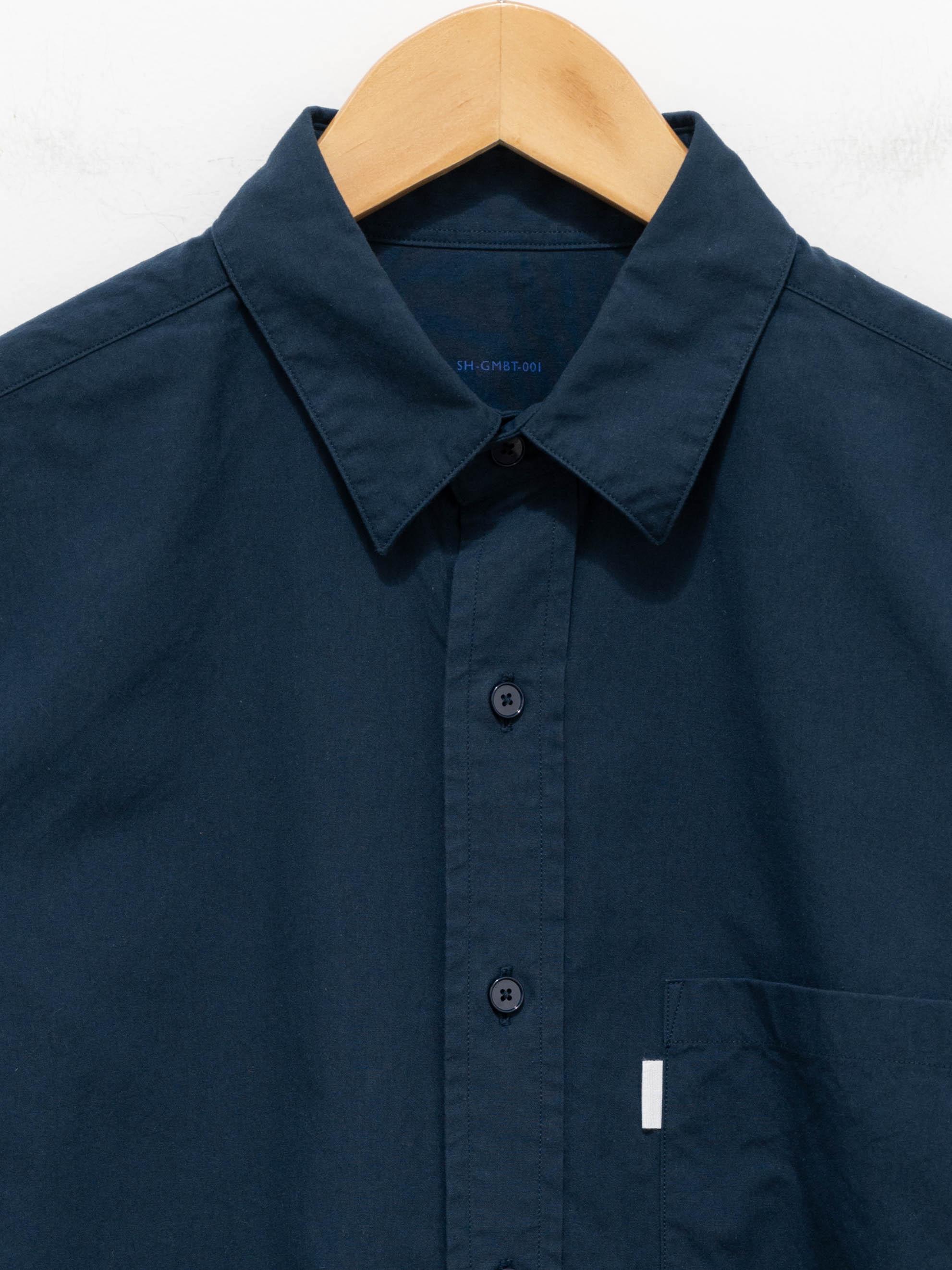 Namu Shop - S H Regular Collar Shirt - Navy