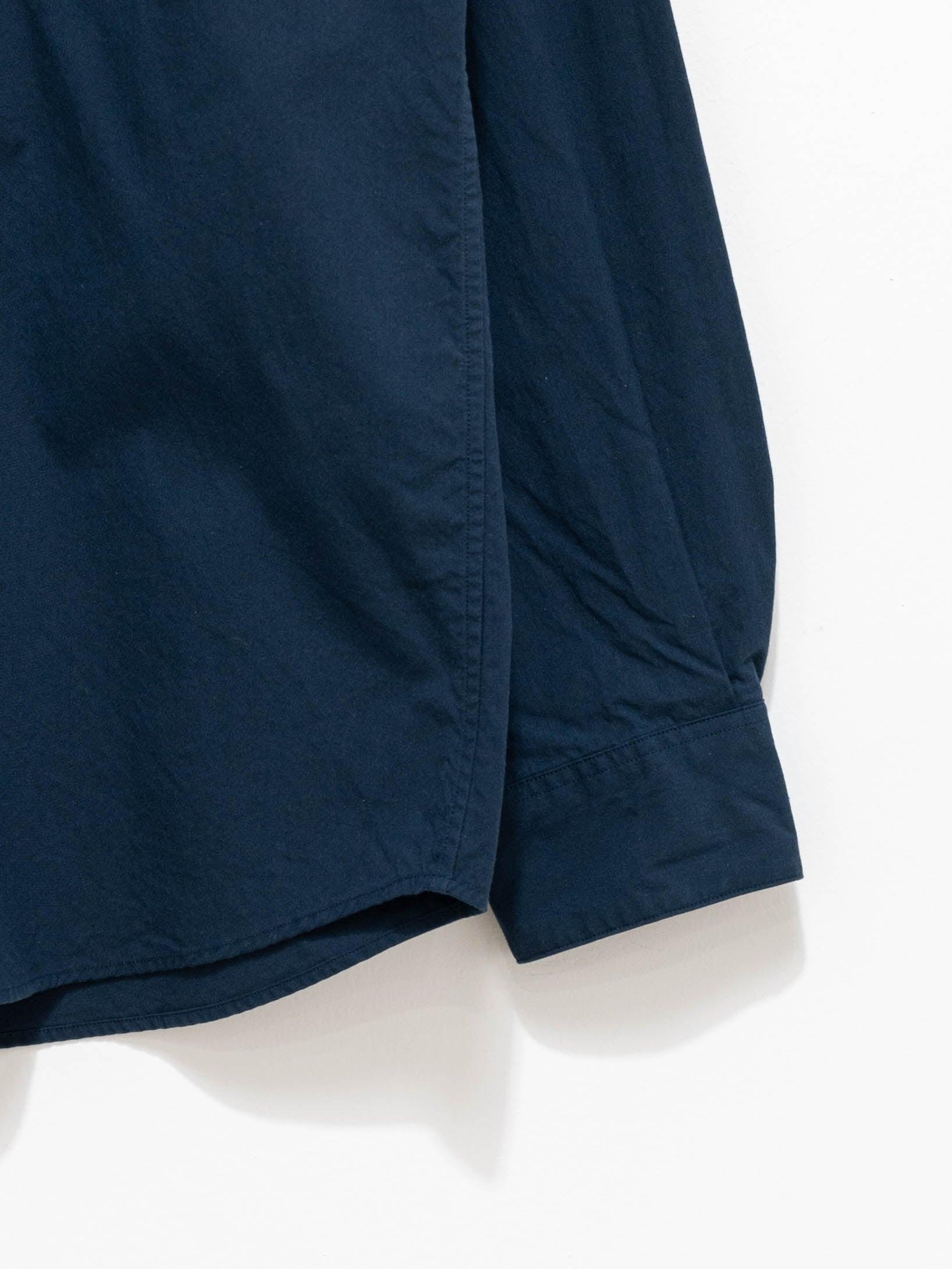 Namu Shop - S H Regular Collar Shirt - Navy