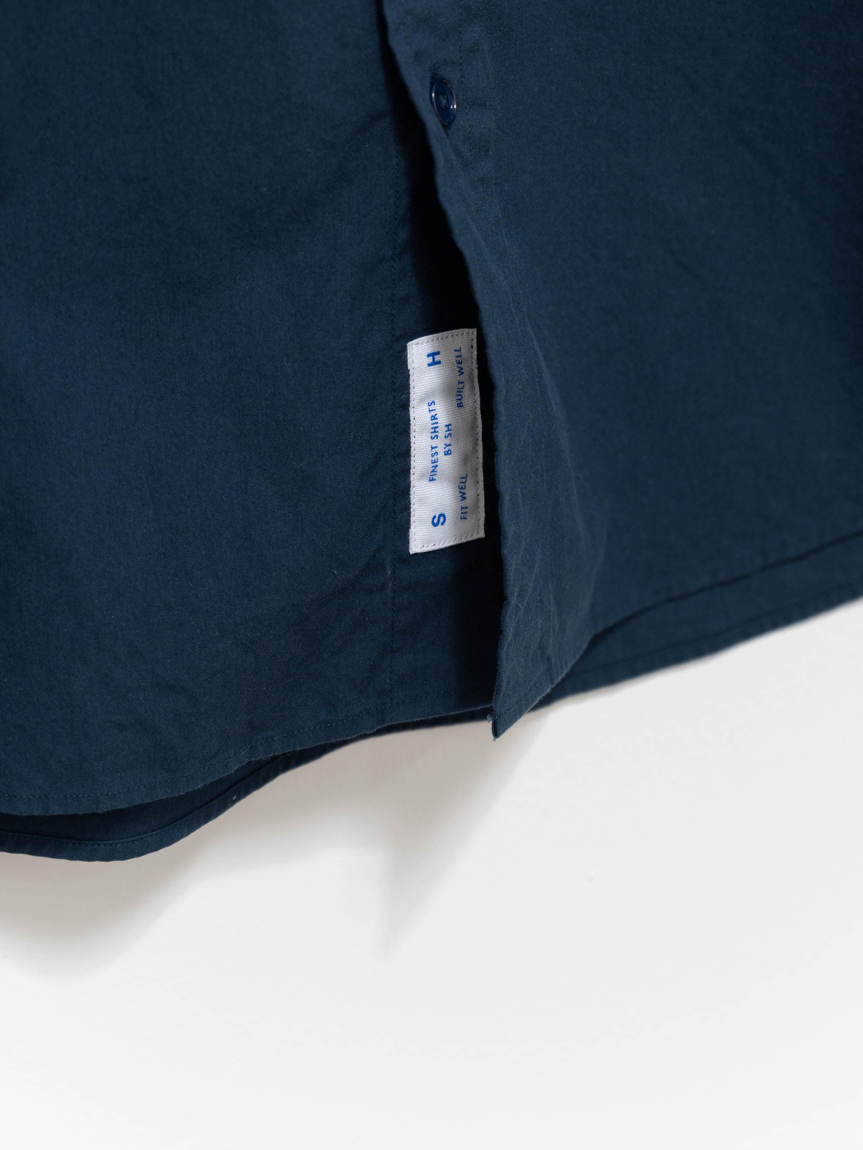 Namu Shop - S H Regular Collar Shirt - Navy