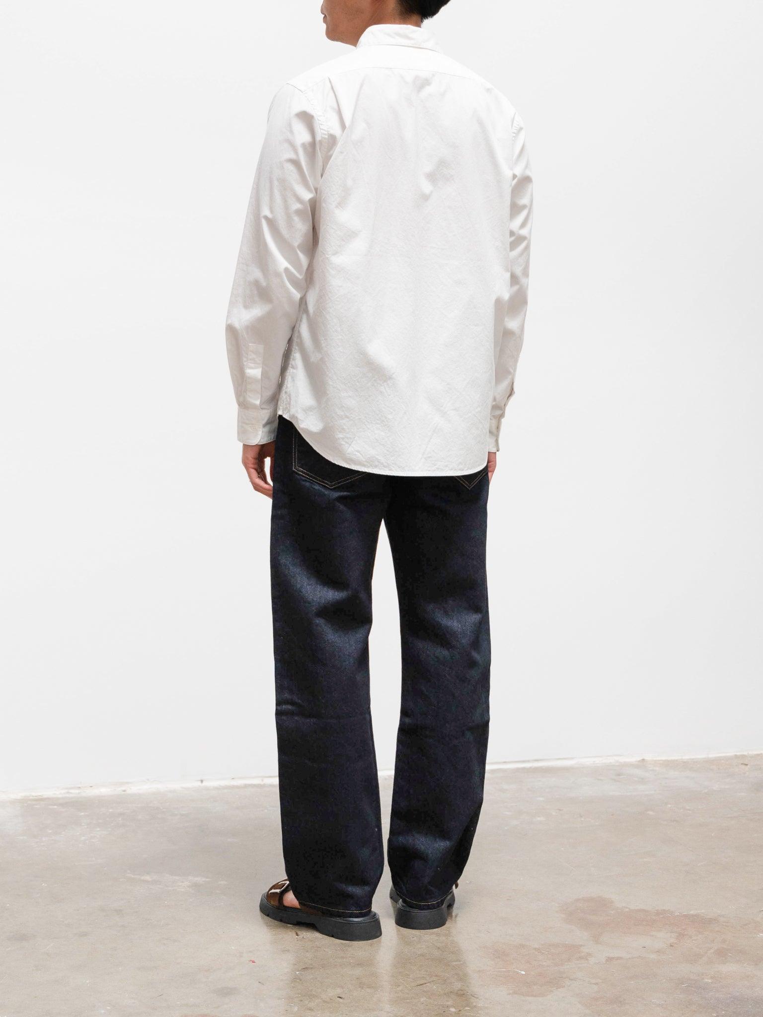Namu Shop - S H Regular Collar Shirt - Navy
