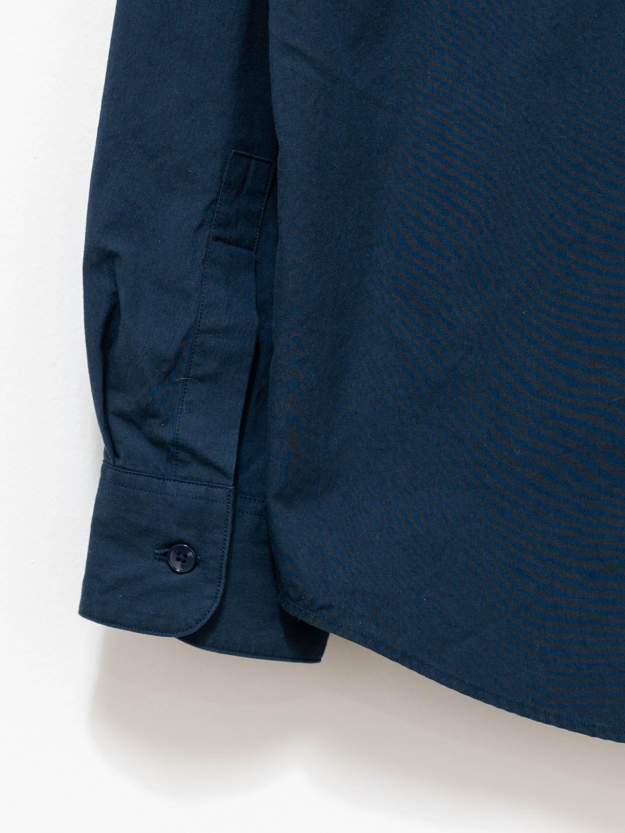 Namu Shop - S H Regular Collar Shirt - Navy