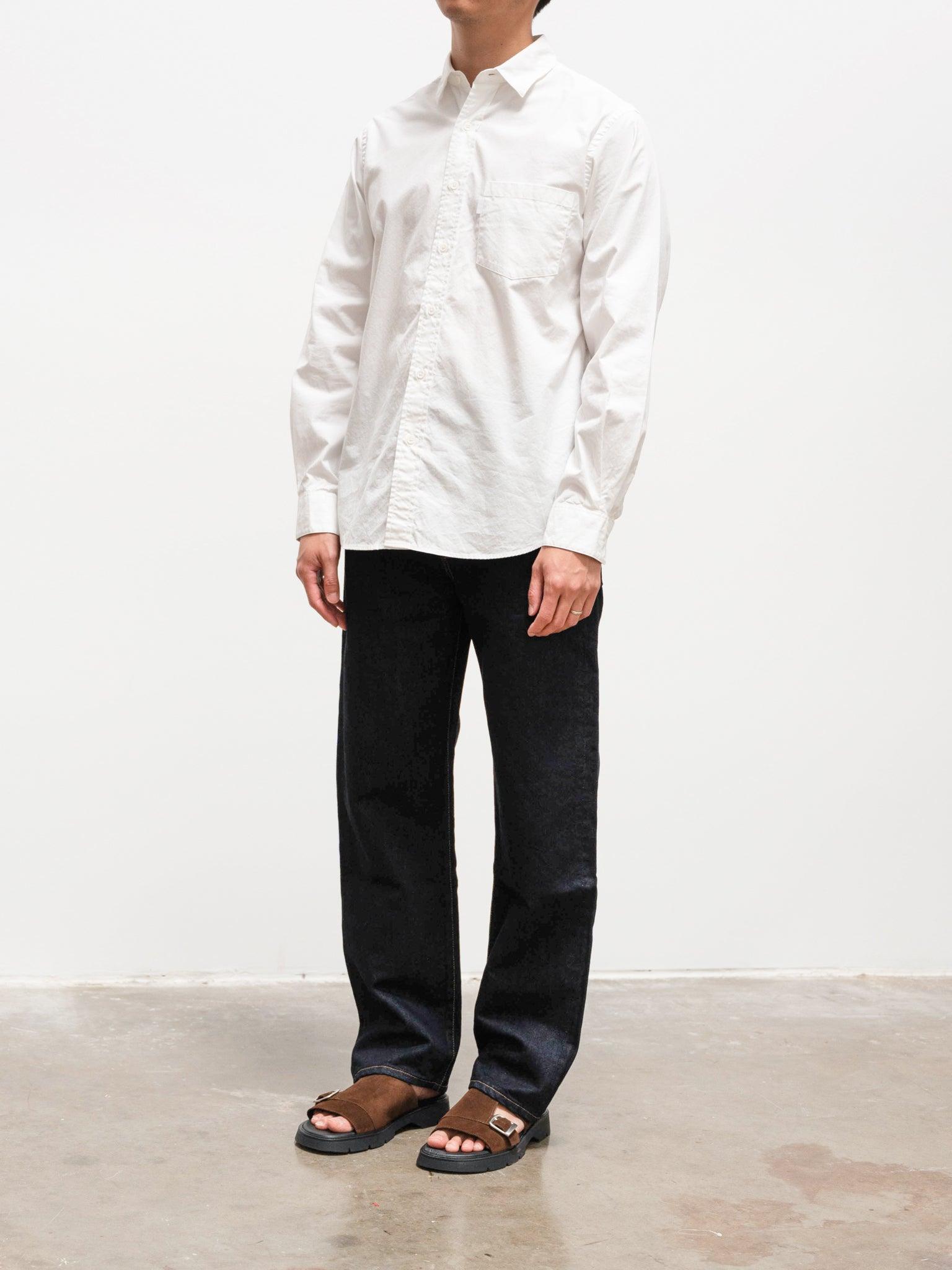 Namu Shop - S H Regular Collar Shirt - White