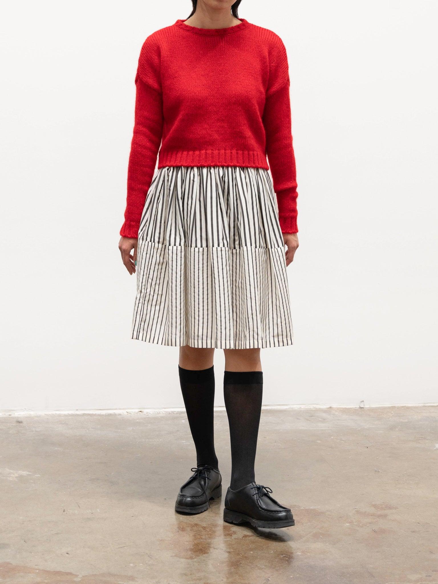 Namu Shop - Sara Lanzi Gathered Skirt - Stripes