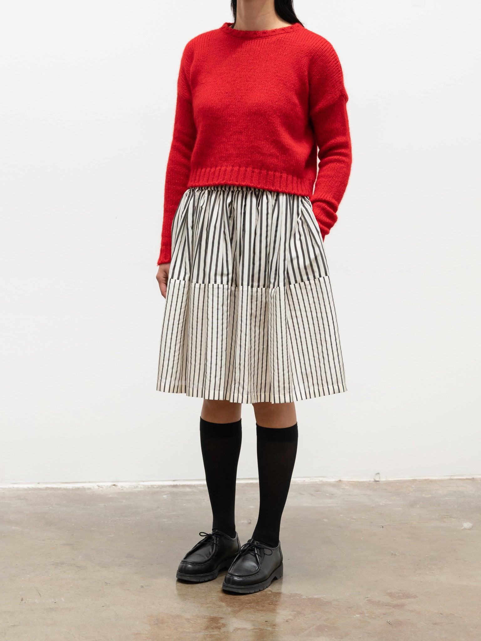 Namu Shop - Sara Lanzi Gathered Skirt - Stripes